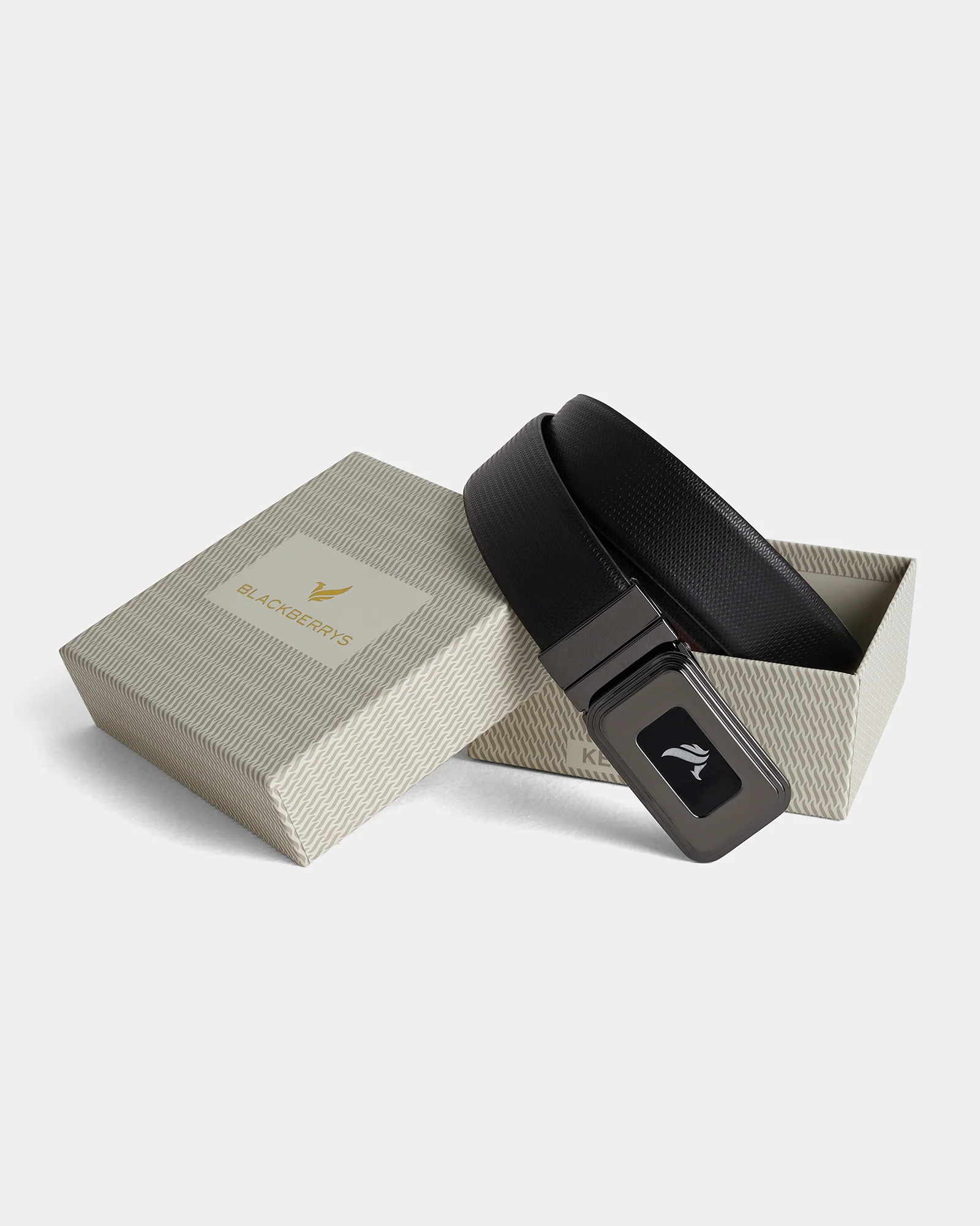 Leather Reversible Black & Brown Textured Belt - Apollo - Image 6