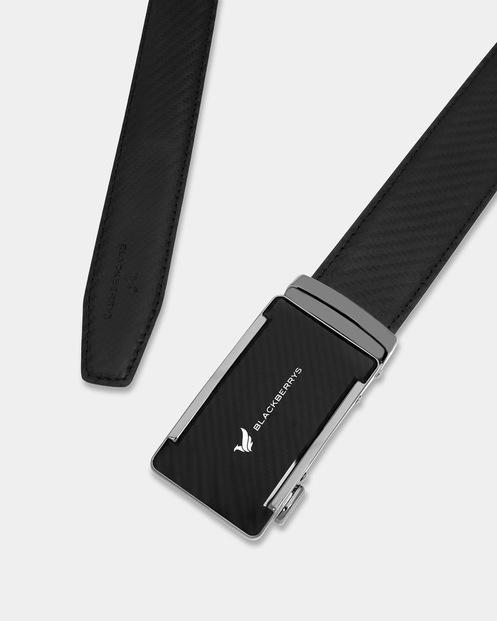 Leather Black Textured Belt - Arthur - Image 2