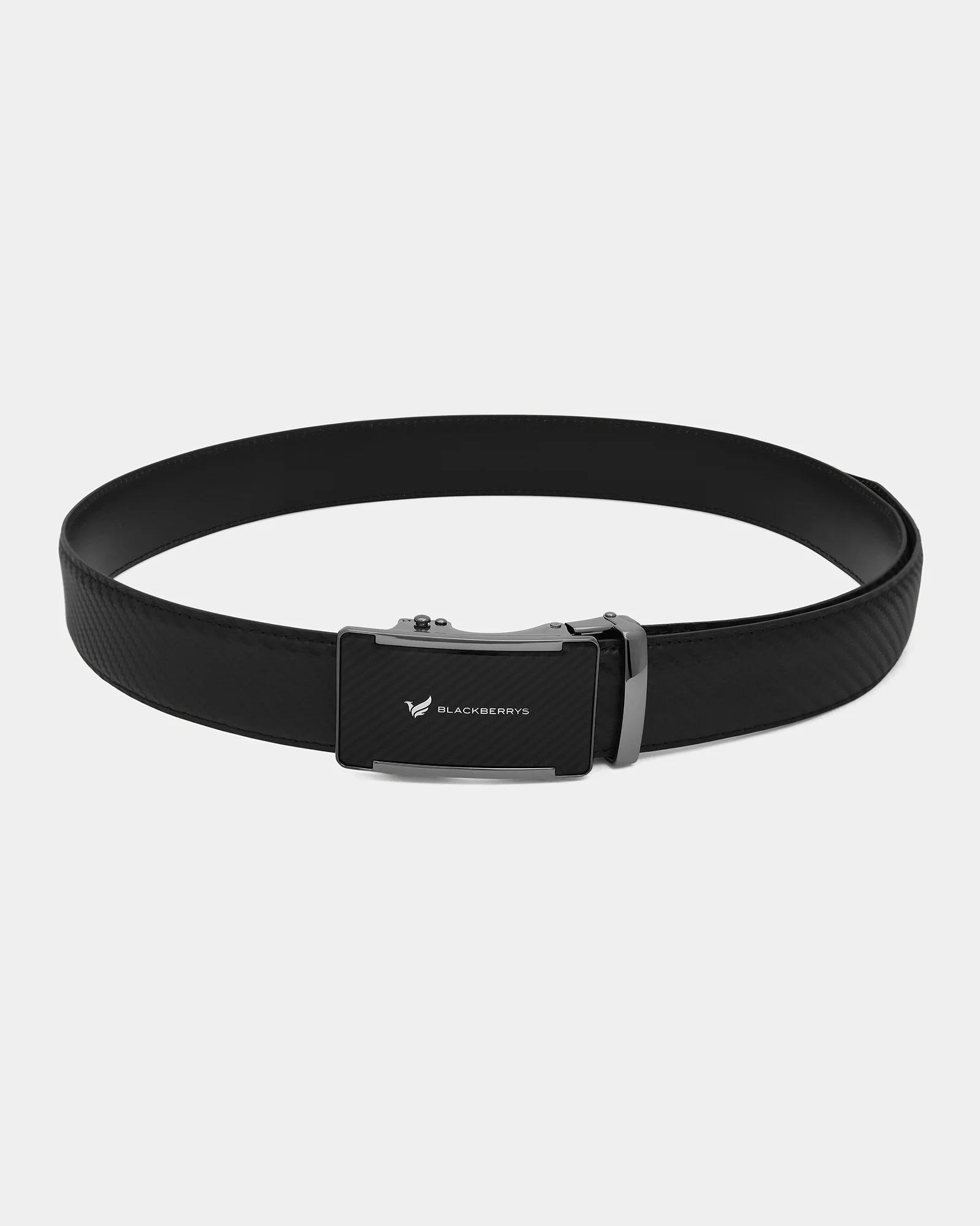 Leather Black Textured Belt - Arthur - Image 4