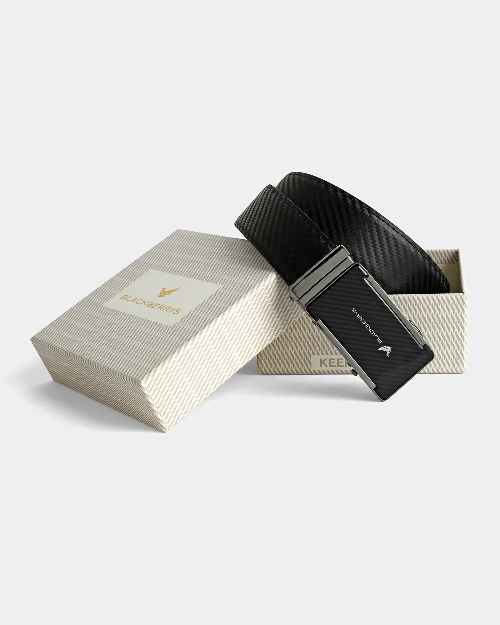 Leather Black Textured Belt - Arthur - Image 5