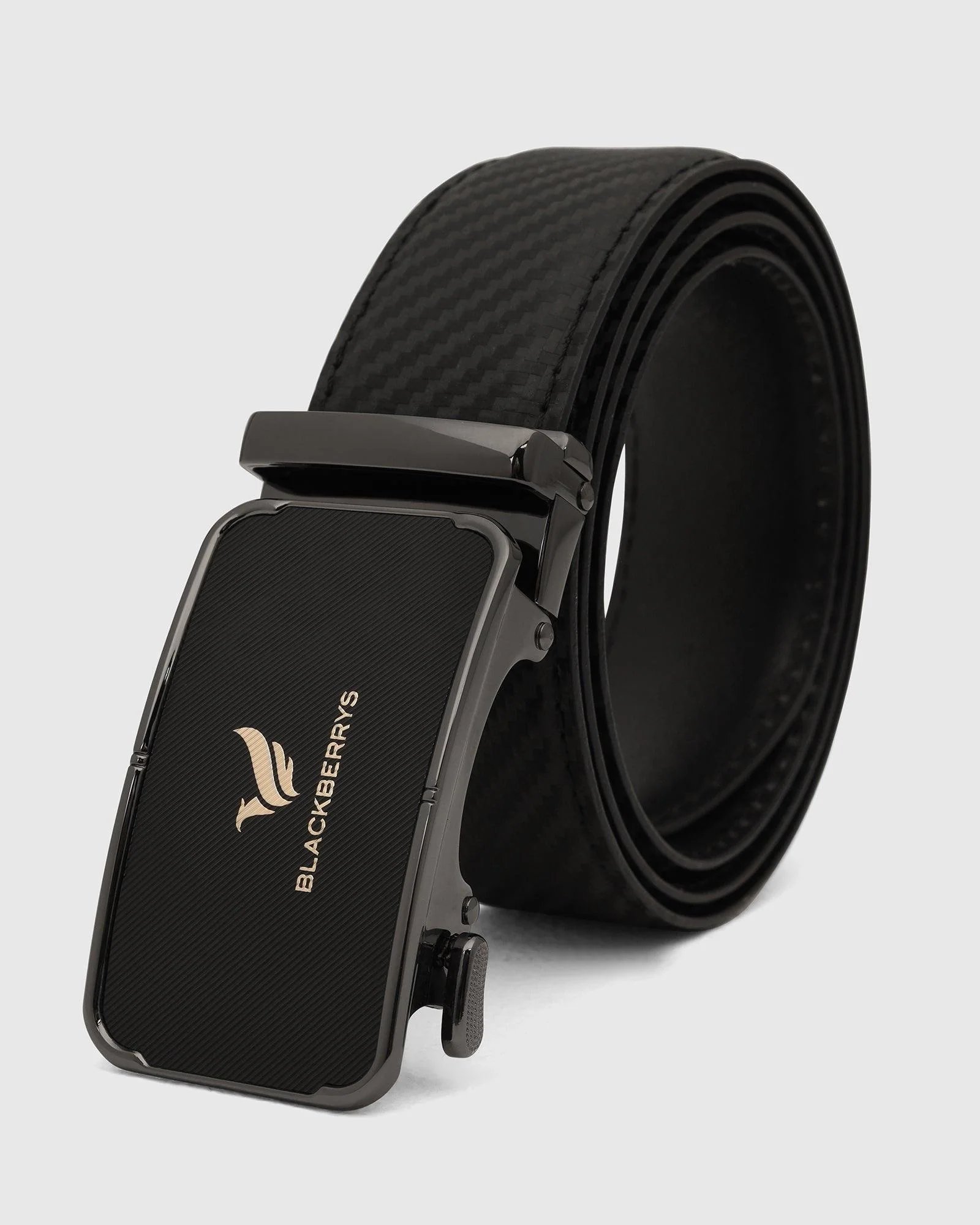 Leather Black Textured Belt - Unicore - Image 3