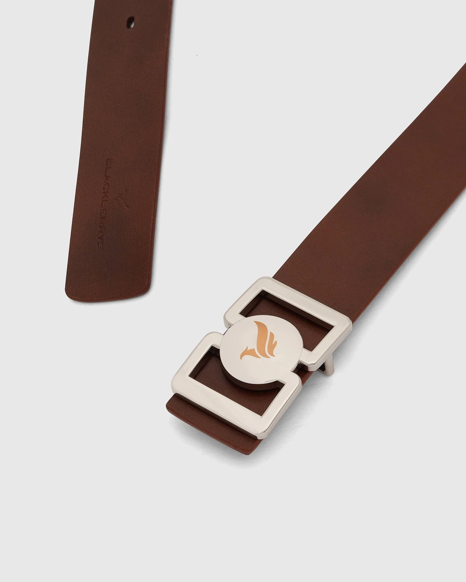 Leather Brown Solid Belt - Umiro - Image 2