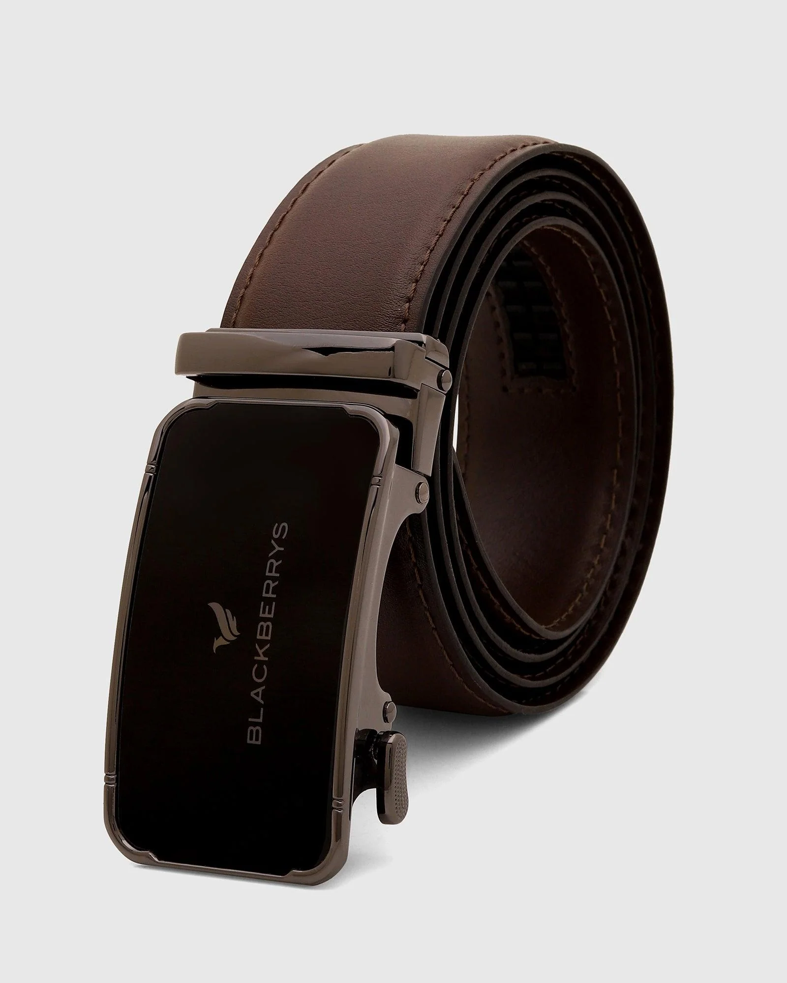 Leather Brown Solid Belt - Urraco - Image 3