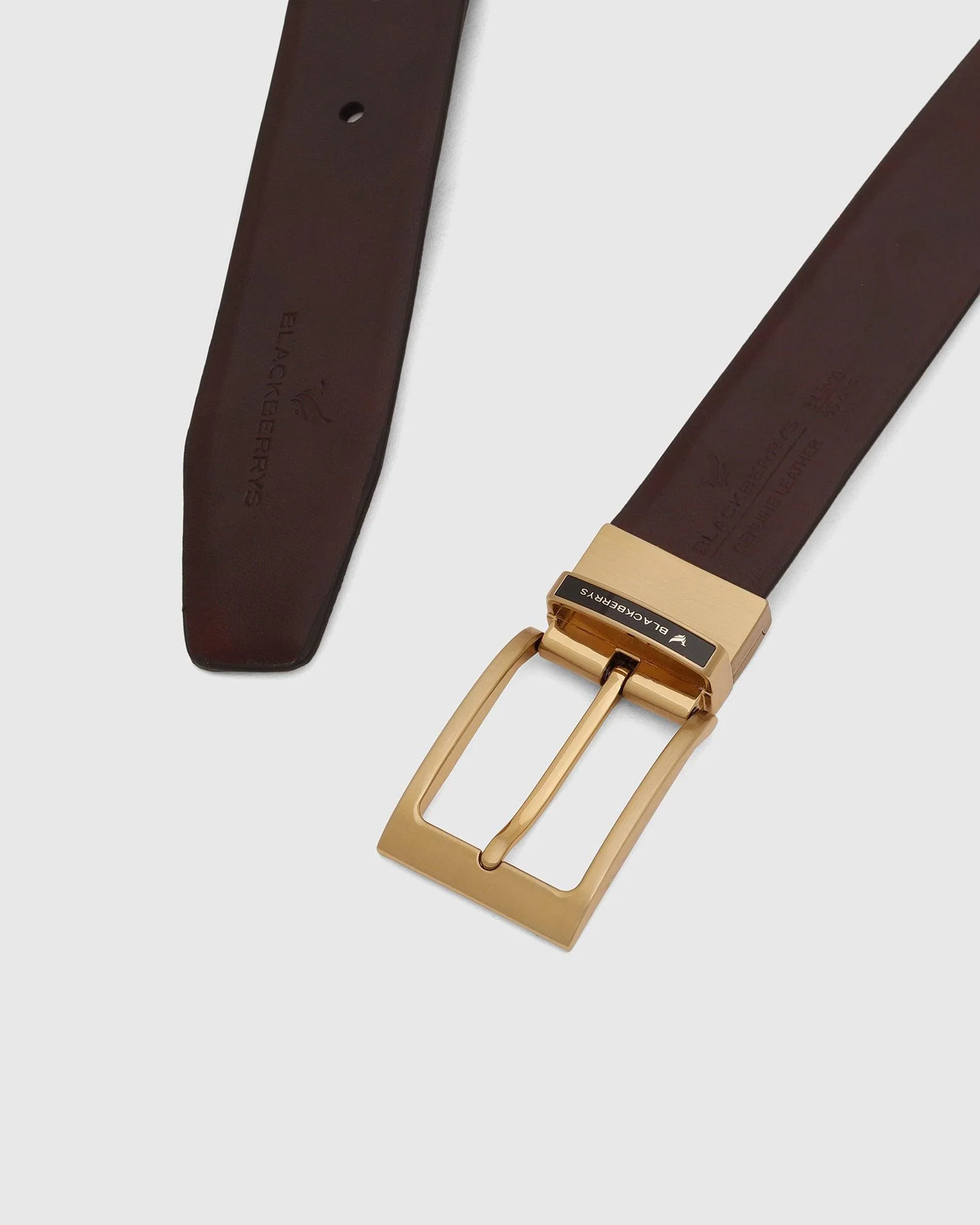 Leather Reversible Brown & Tan Belt - Uliva - Image 3