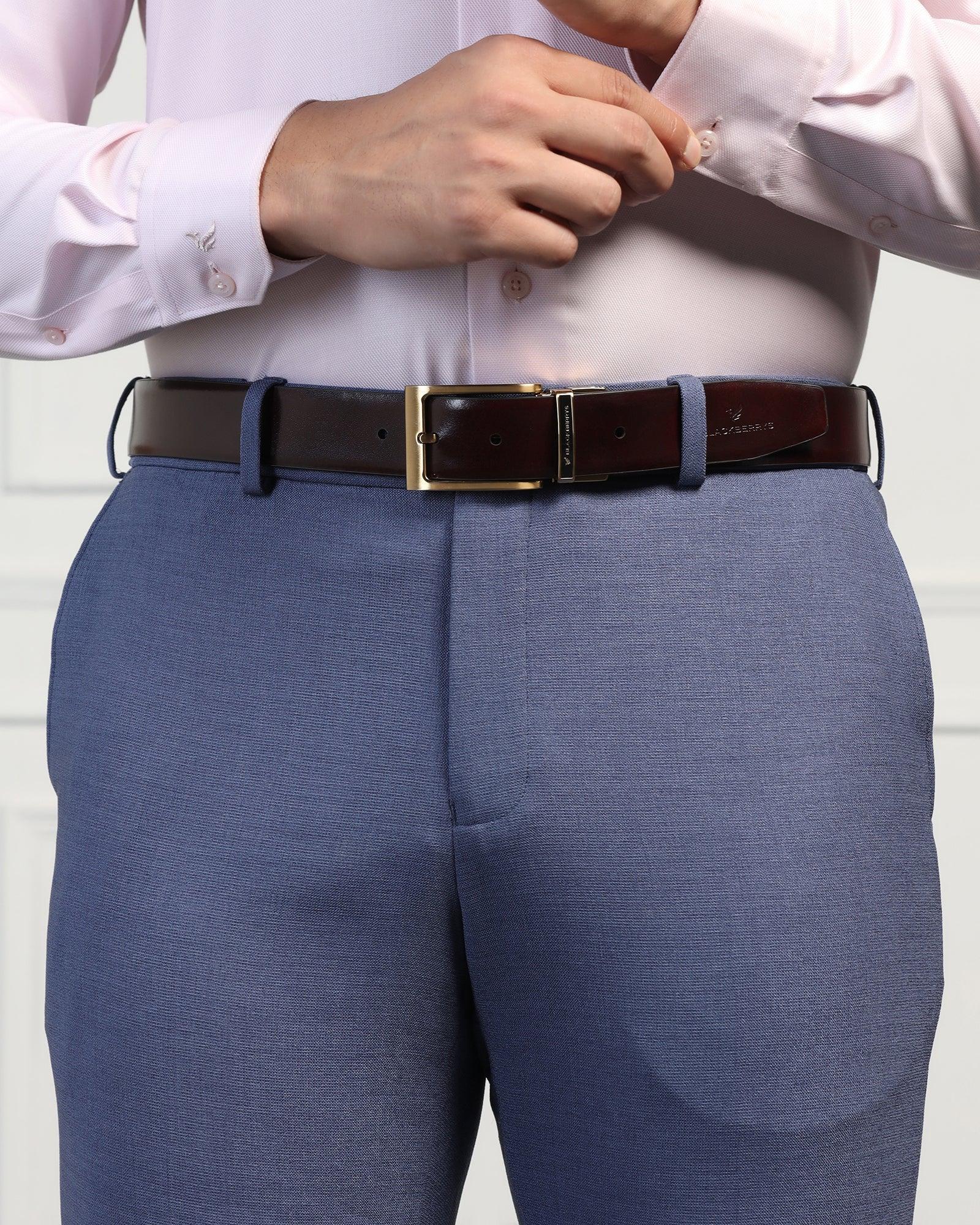Leather Reversible Brown & Tan Belt - Uliva - Image 7