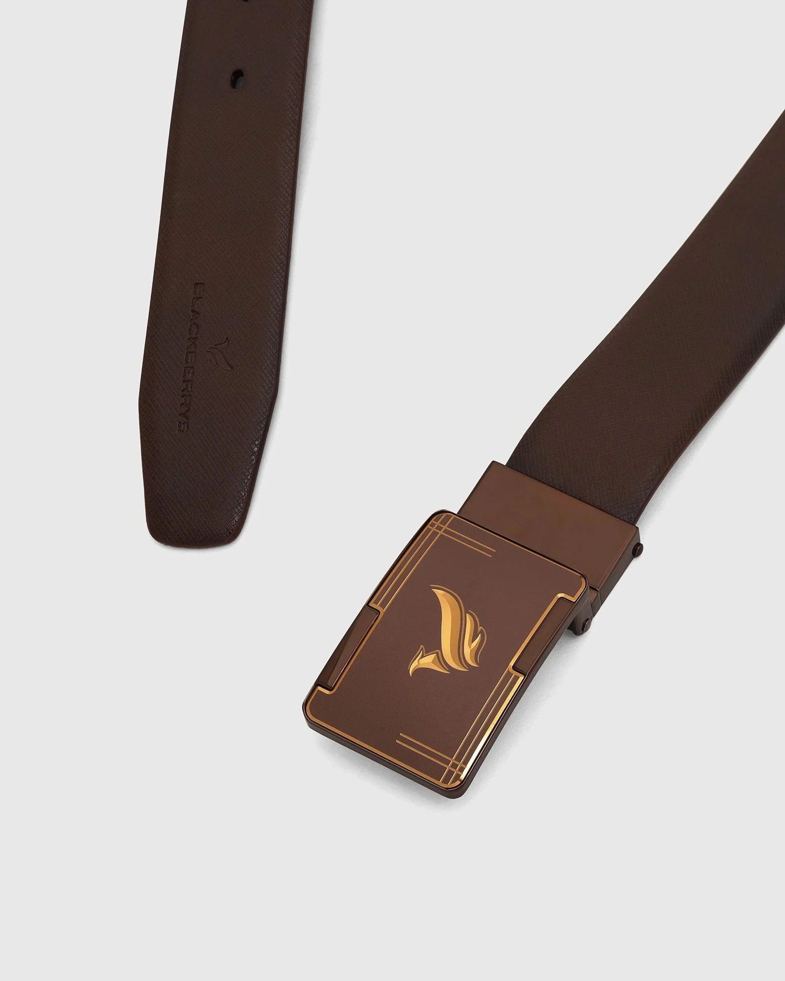 Leather Reversible Brown & Tan Solid Belt - Ulron - Image 2