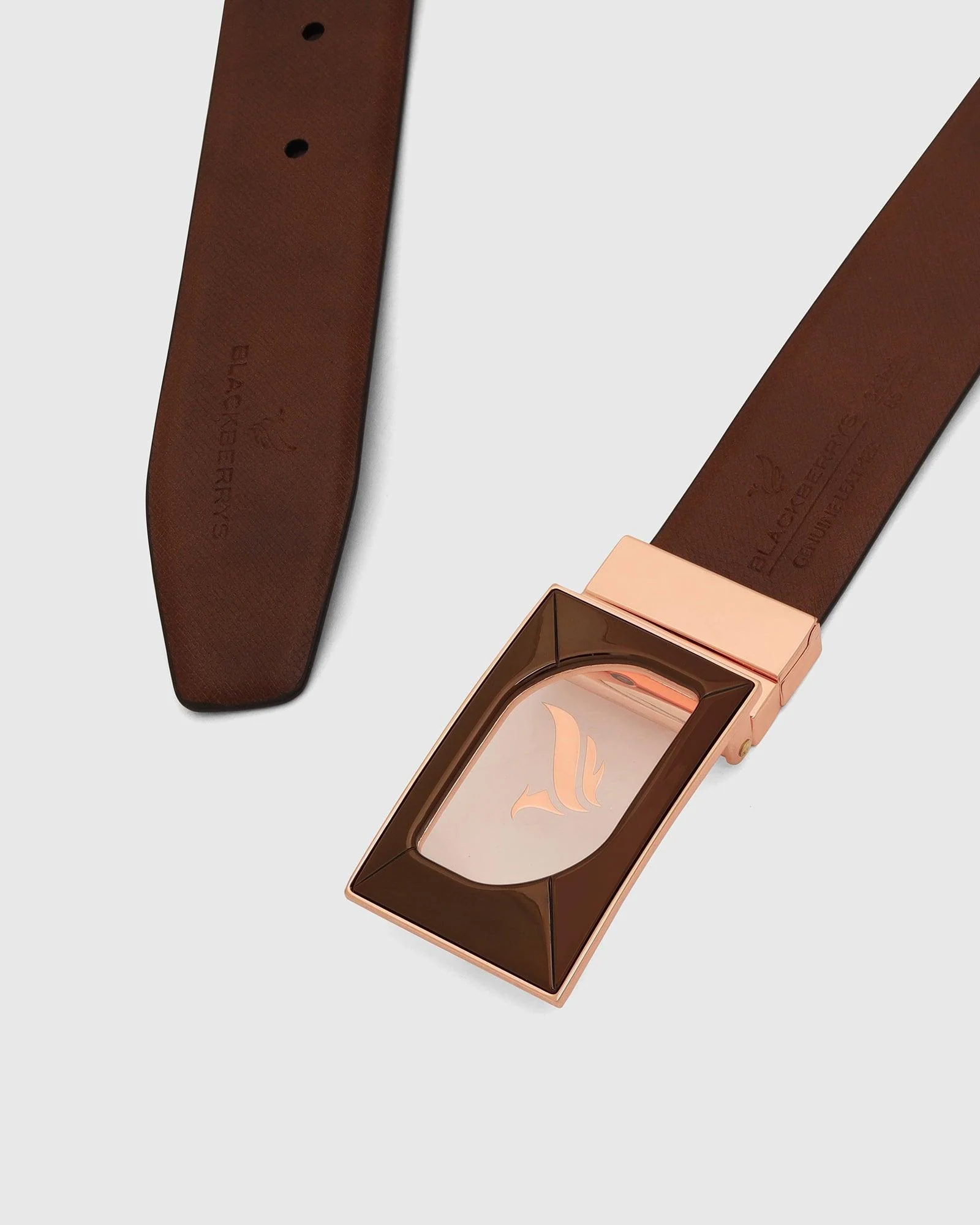 Leather Reversible Brown & Tan Solid Belt - Urimon - Image 3