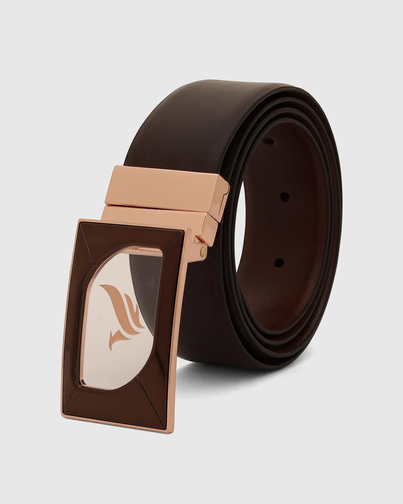 Leather Reversible Brown & Tan Solid Belt - Urimon - Image 4