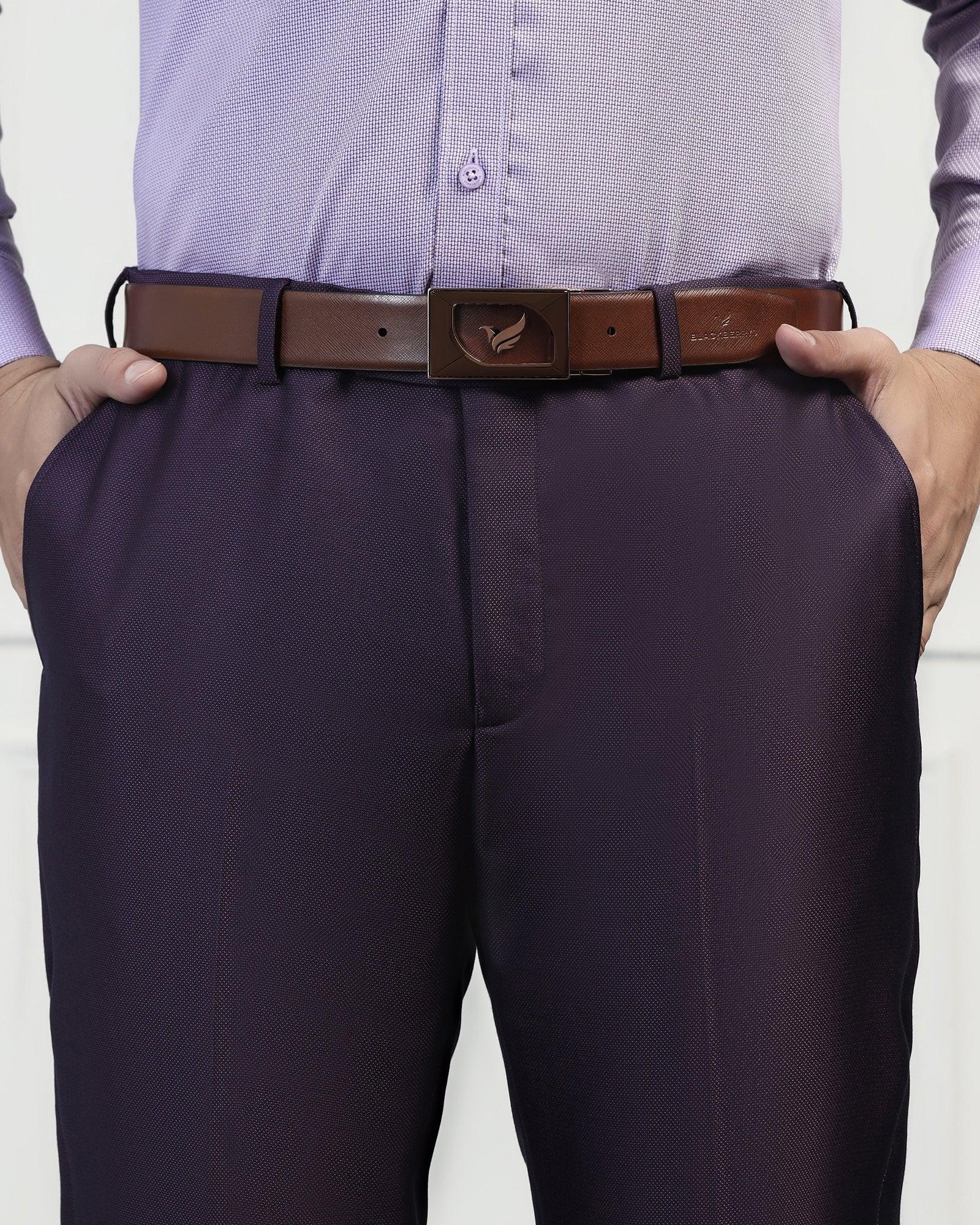 Leather Reversible Brown & Tan Solid Belt - Urimon - Image 6