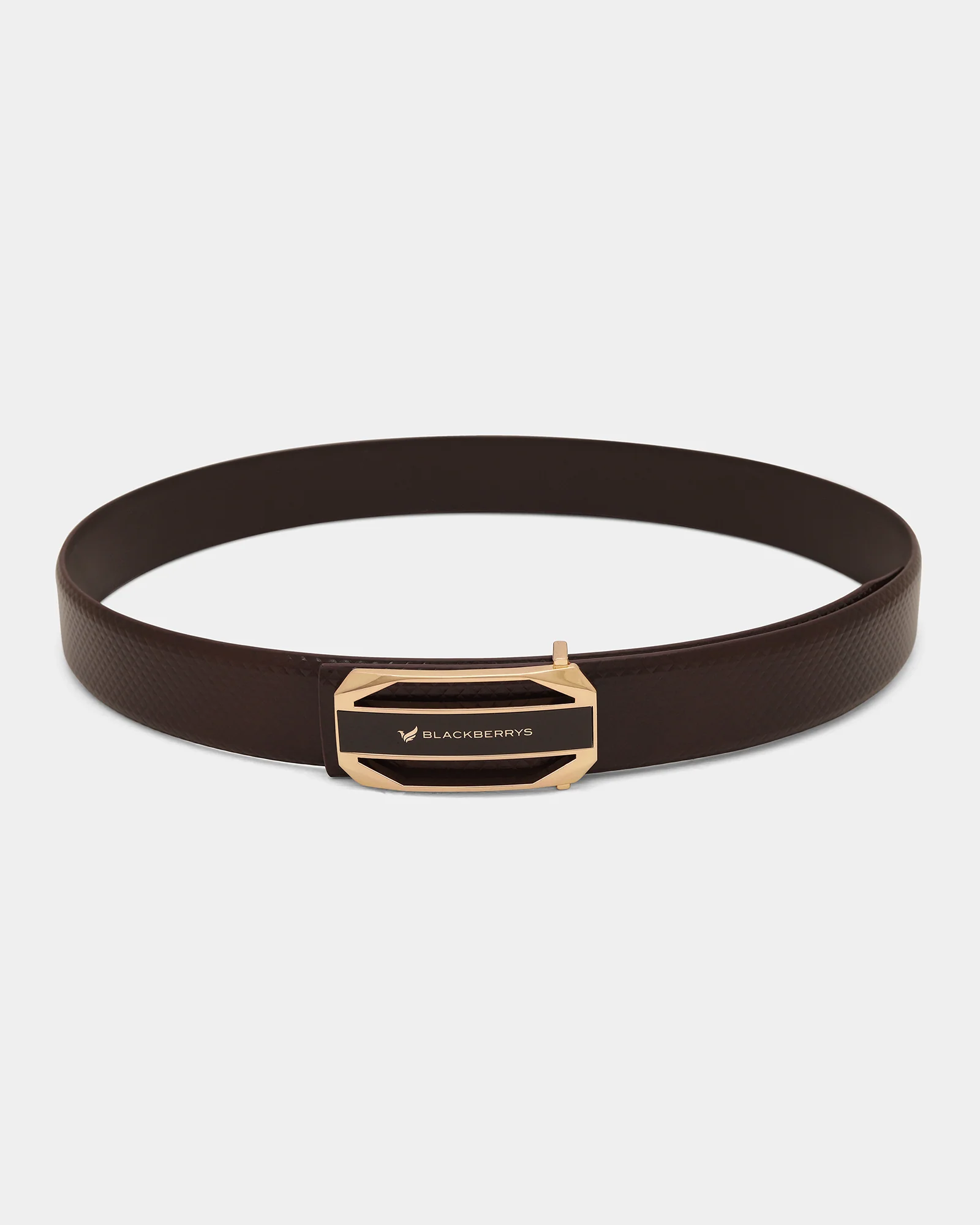 Leather Brown Textured Belt - Amicola - Image 4
