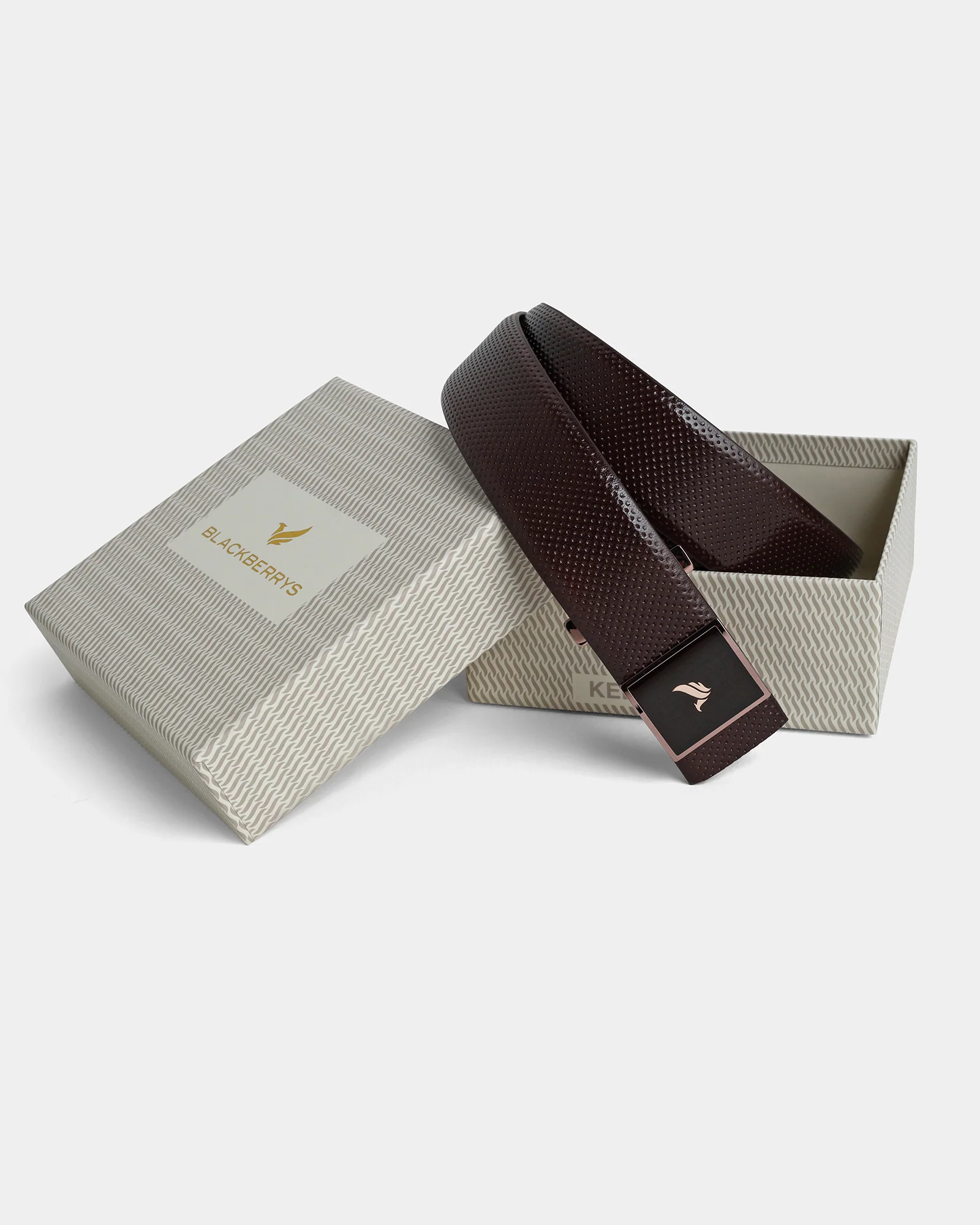 Leather Brown Textured Belt - Augussy - Image 5