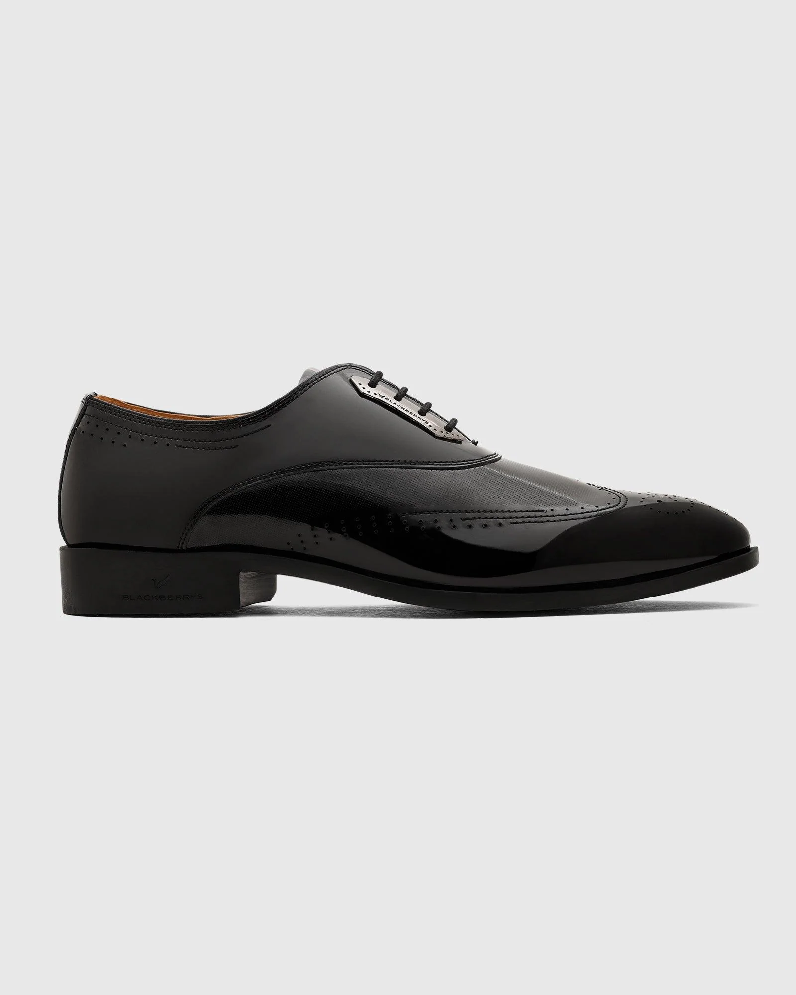 Leather Black Solid Oxford Shoes - Reed - Image 5