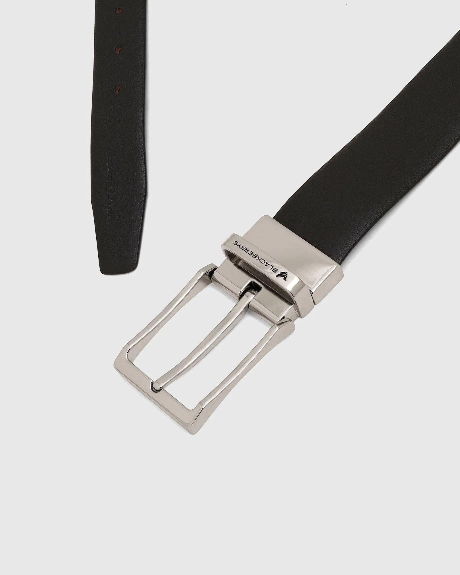 Leather Reversible Black & Brown Printed Belt - New Plum - Image 3