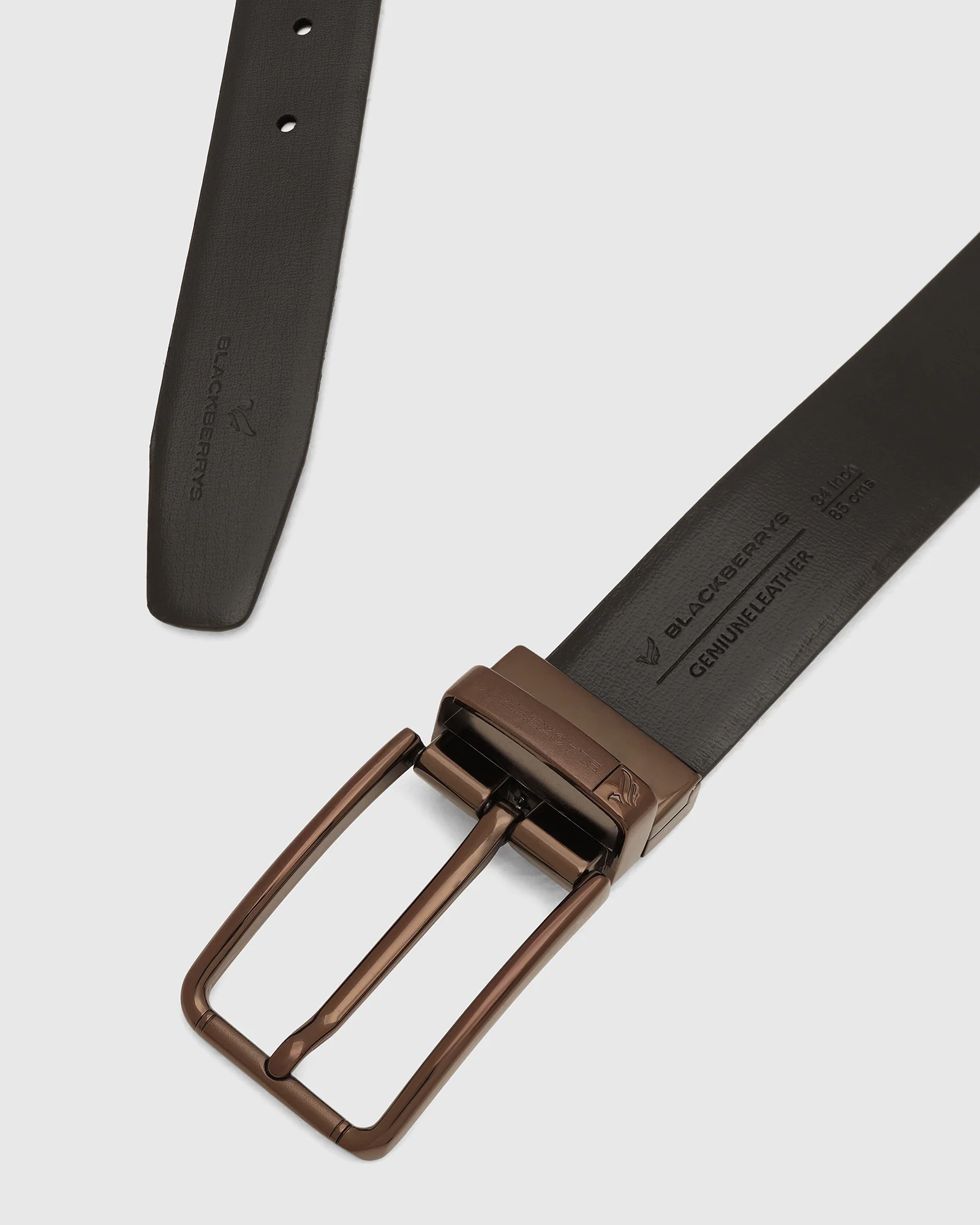 Leather Reversible Black & Brown Solid Belt - Vasil - Image 3