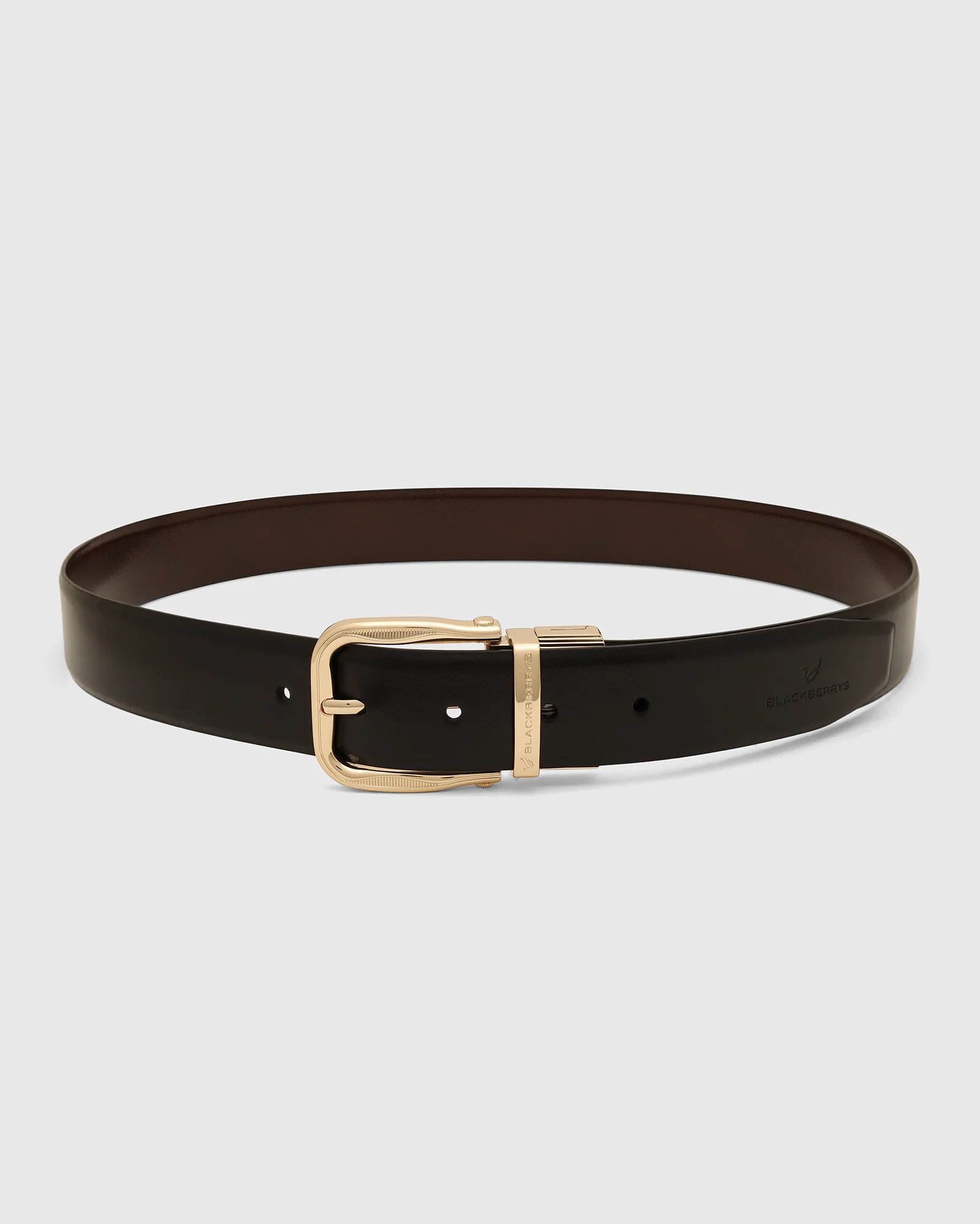 Leather Reversible Black & Brown Solid Belt - Vitus - Image 5