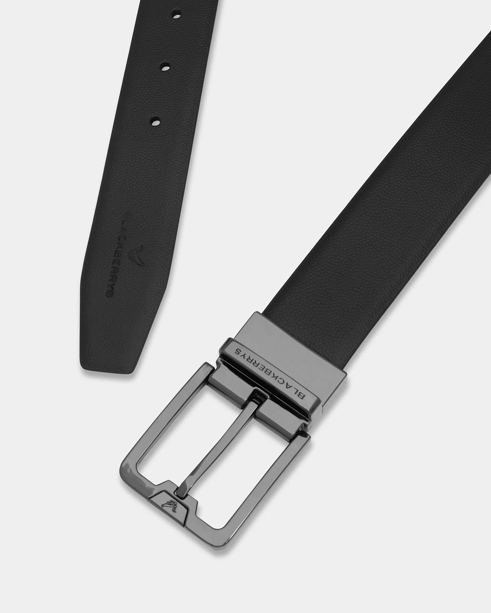 Leather Reversible Black & Burgandy Textured Belt - Arizona - Image 2