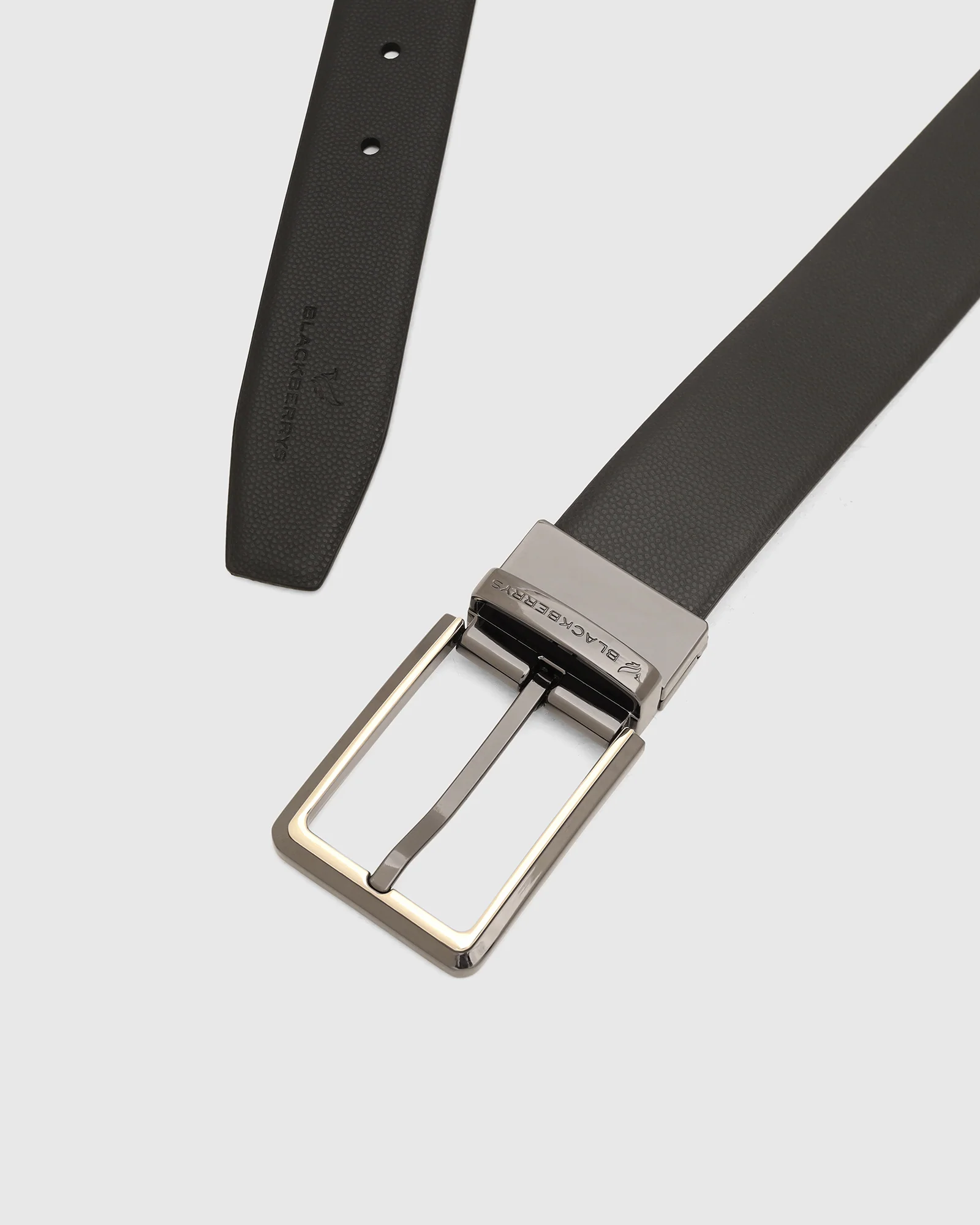 Leather Reversible Black & Tan Solid Belt - Vinson - Image 2