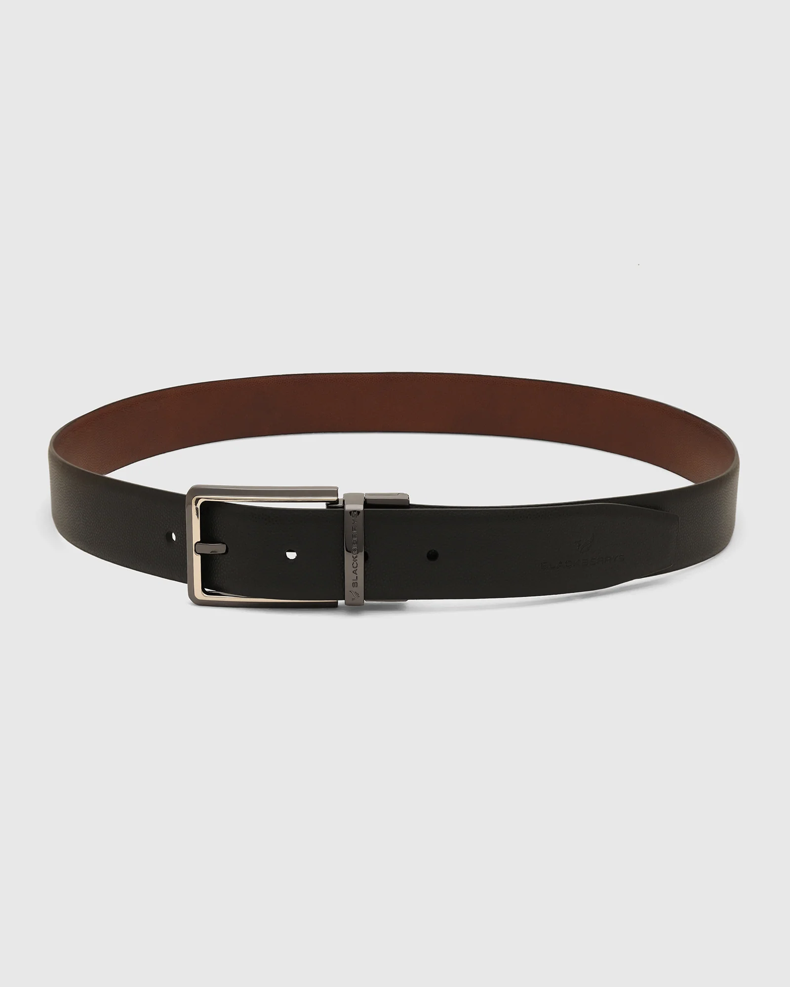 Leather Reversible Black & Tan Solid Belt - Vinson - Image 5