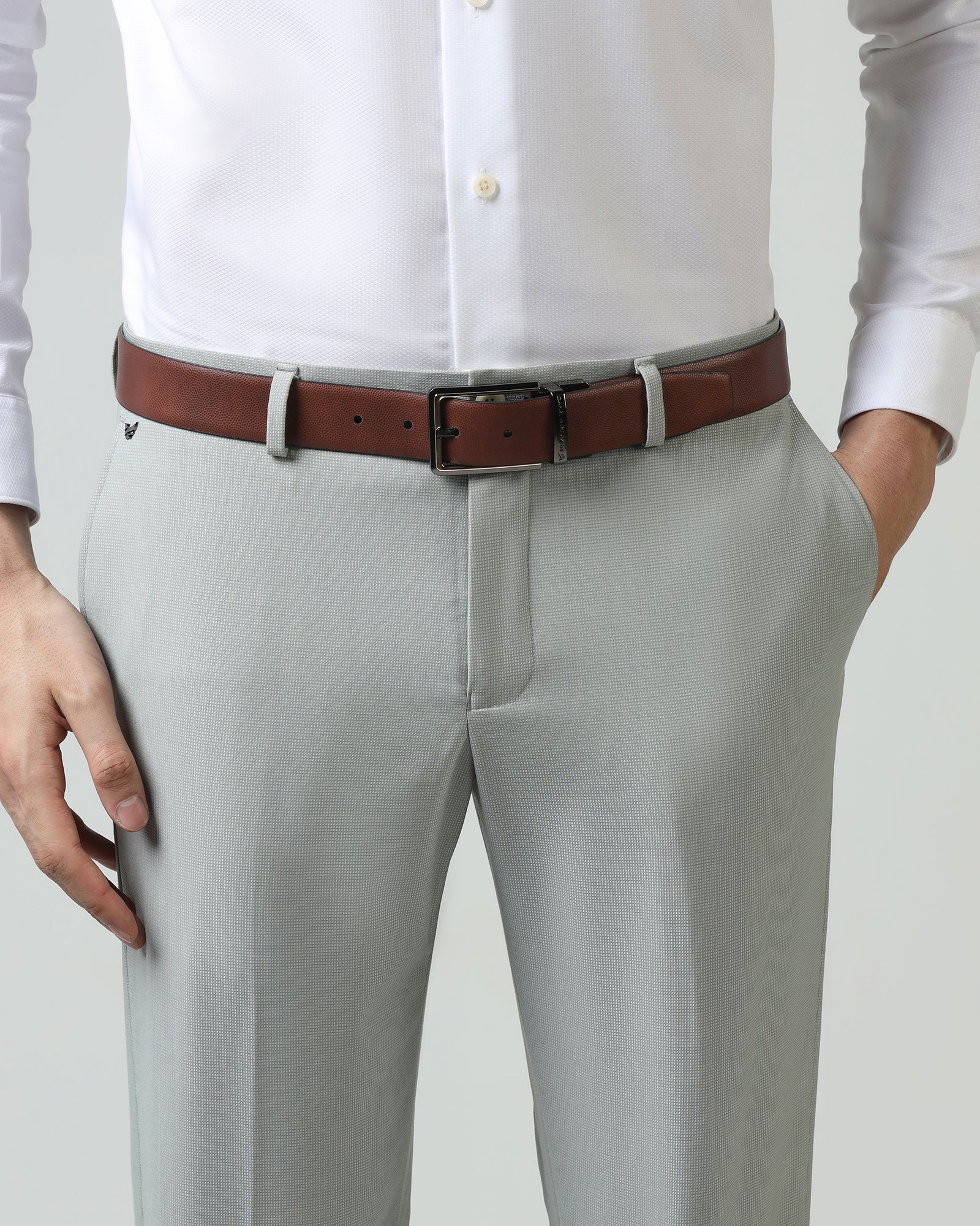 Leather Reversible Black & Tan Solid Belt - Vinson - Image 7