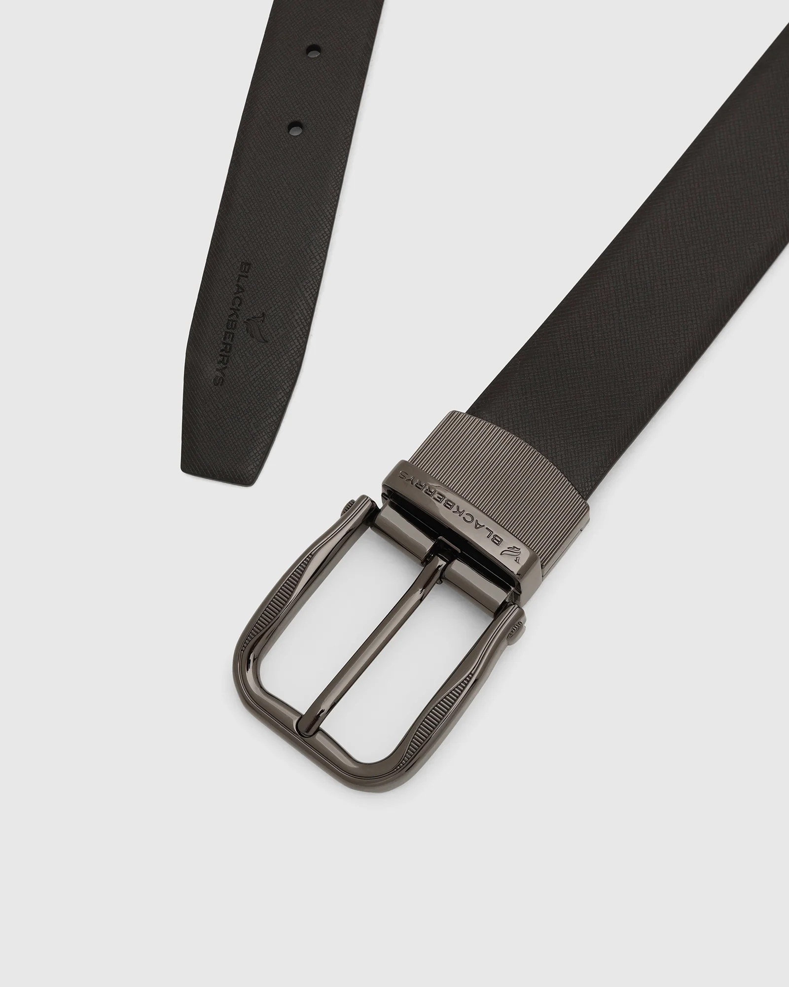Leather Reversible Black & Tan Solid Belt - Vitus - Image 2