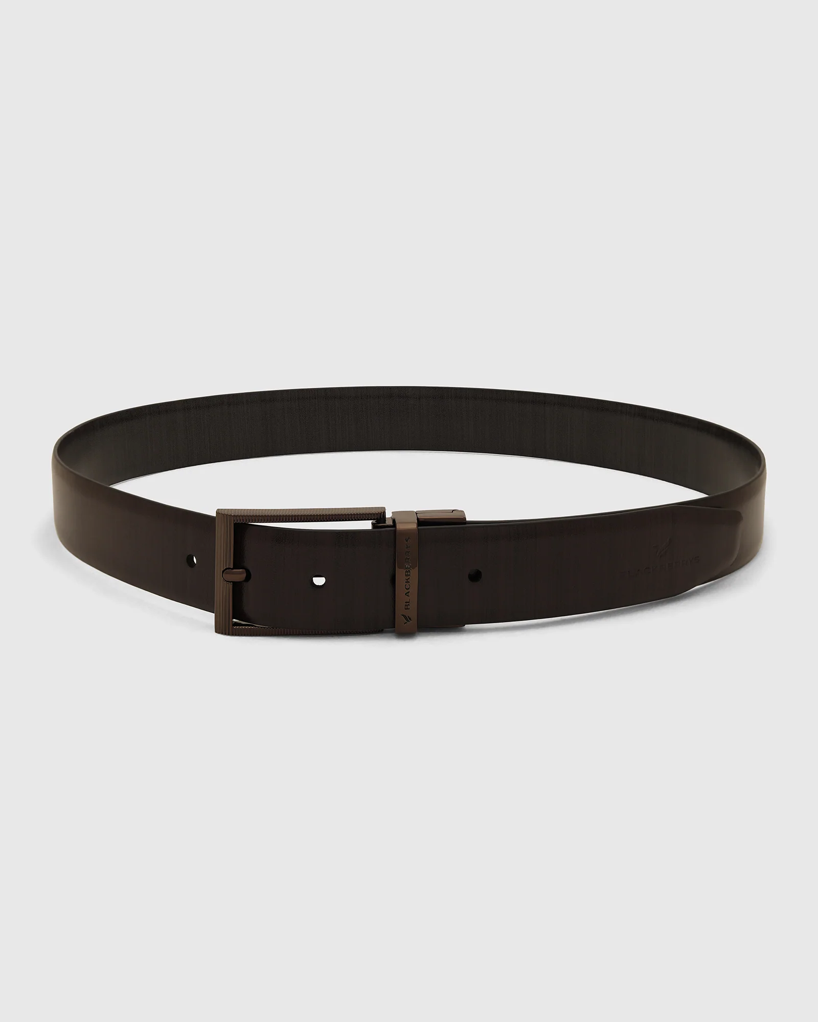 Leather Reversible Black & Tan Textured Belt - Vallen - Image 5