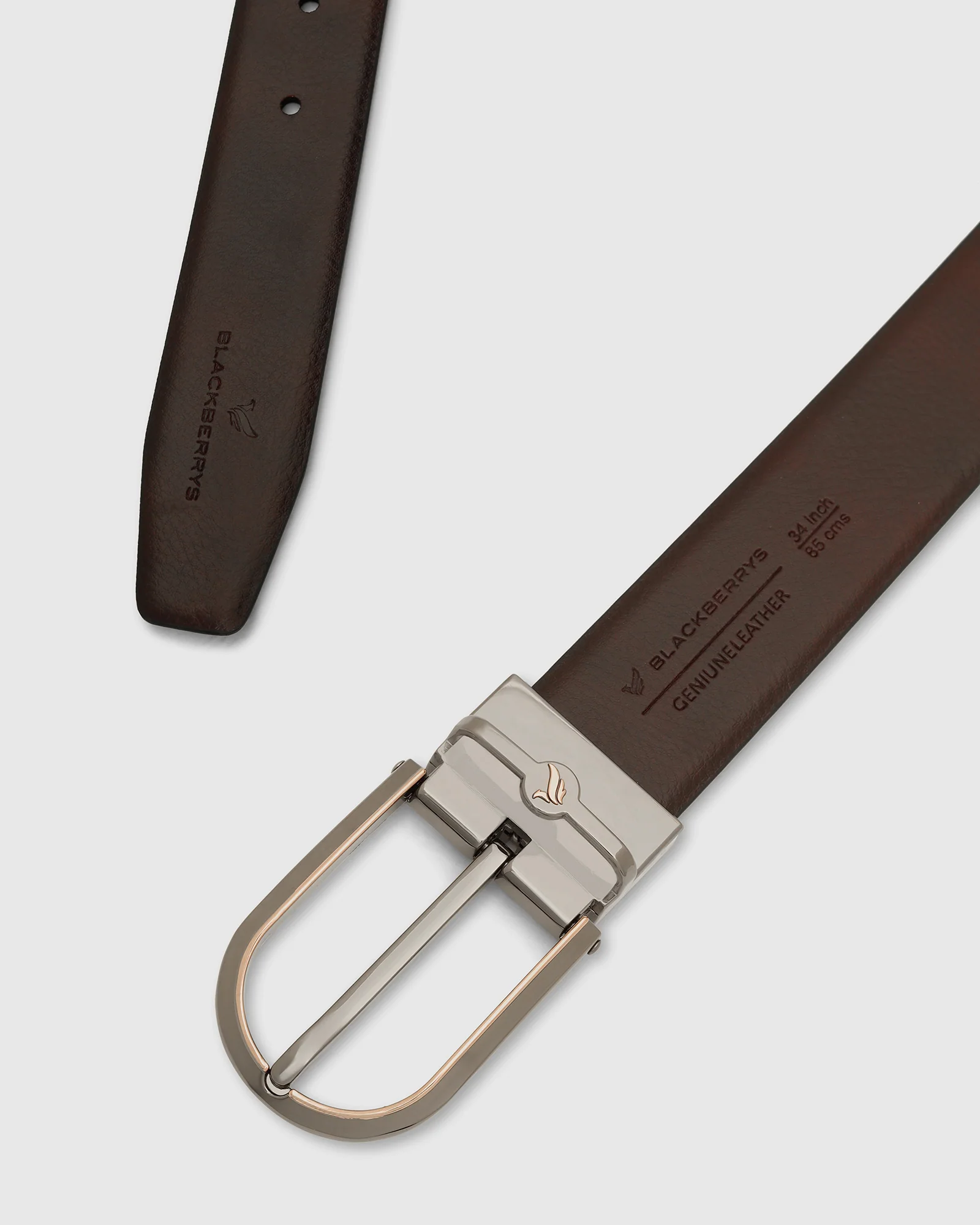 Leather Reversible Wine & Black Solid Belt - Valu - Image 3