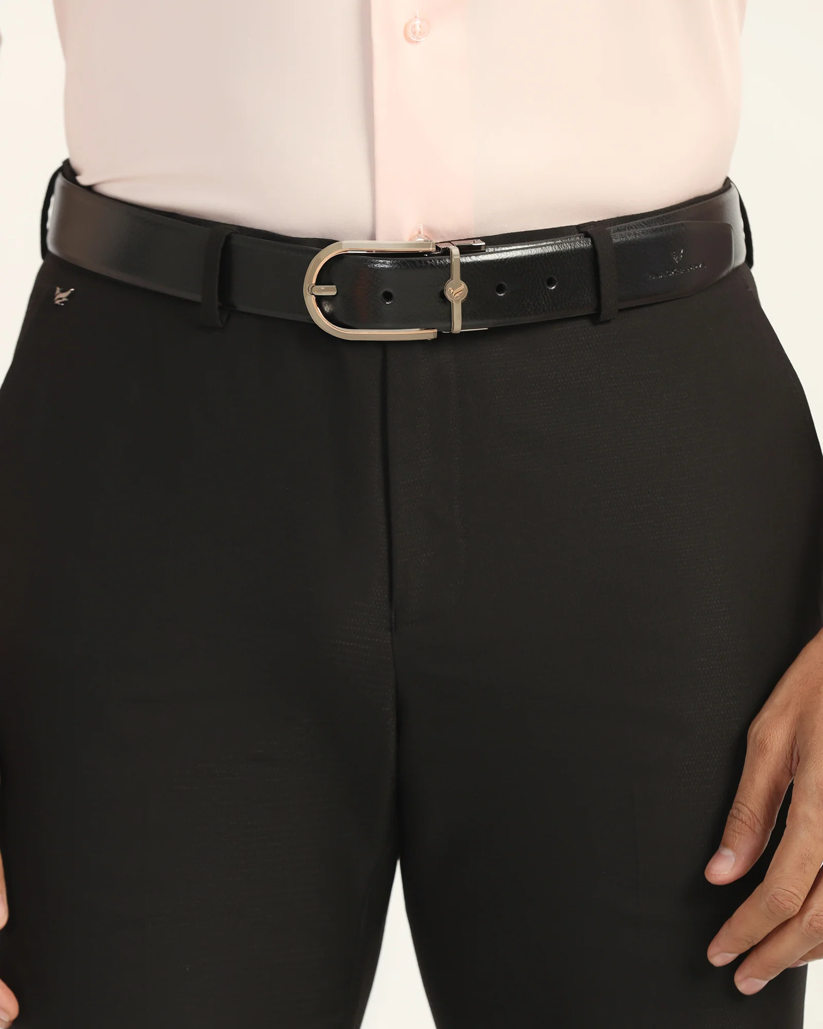 Leather Reversible Wine & Black Solid Belt - Valu - Image 6