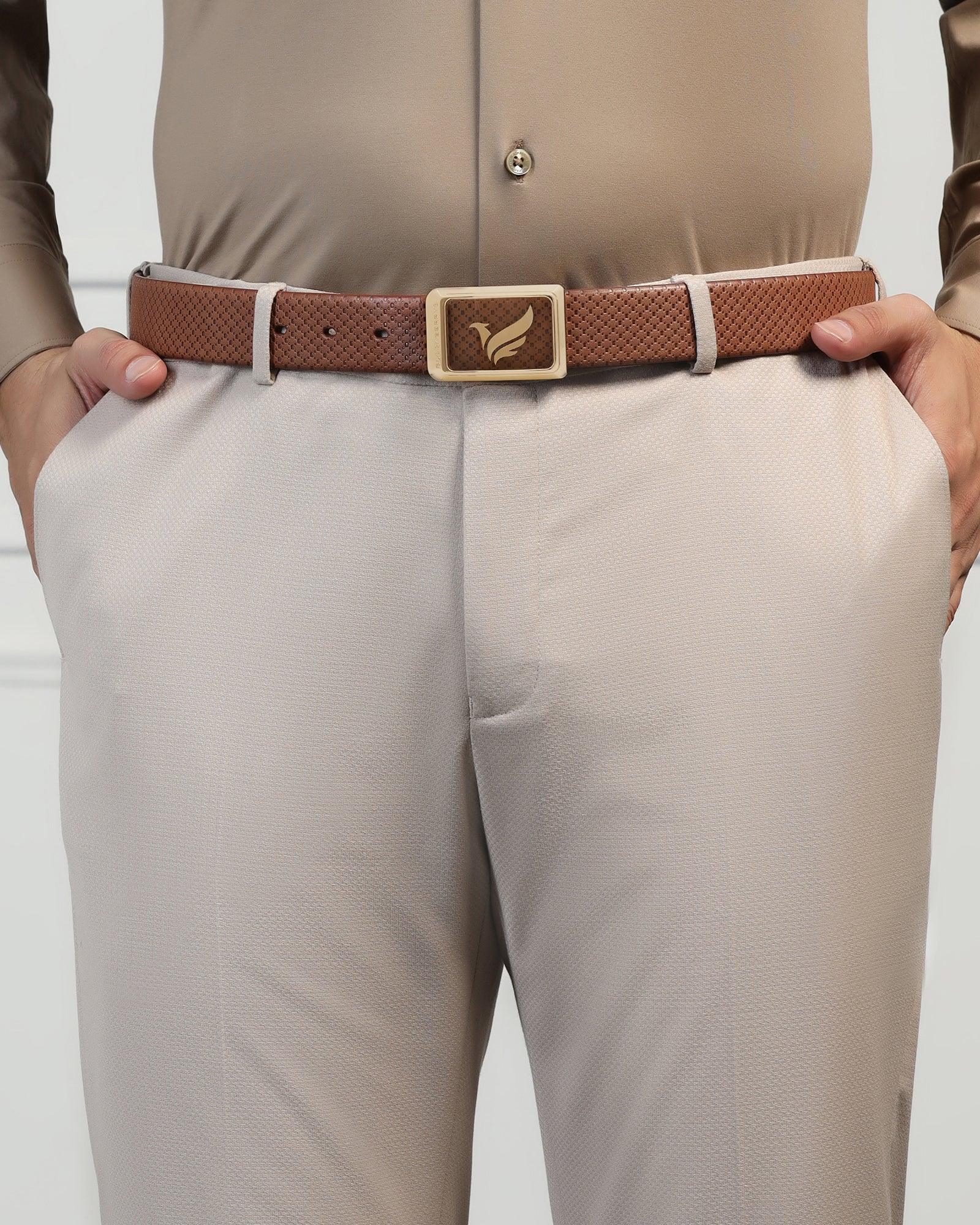 Leather Tan Textured Belt - Urseal - Image 5