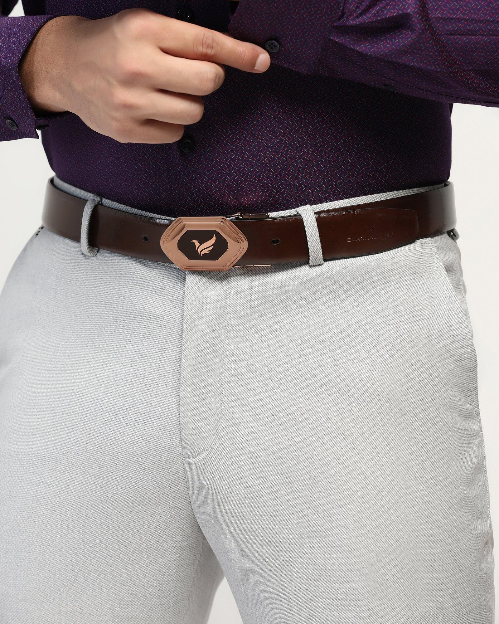Leather Reversible Wine & Black Solid Belt - Unstorm - Image 7