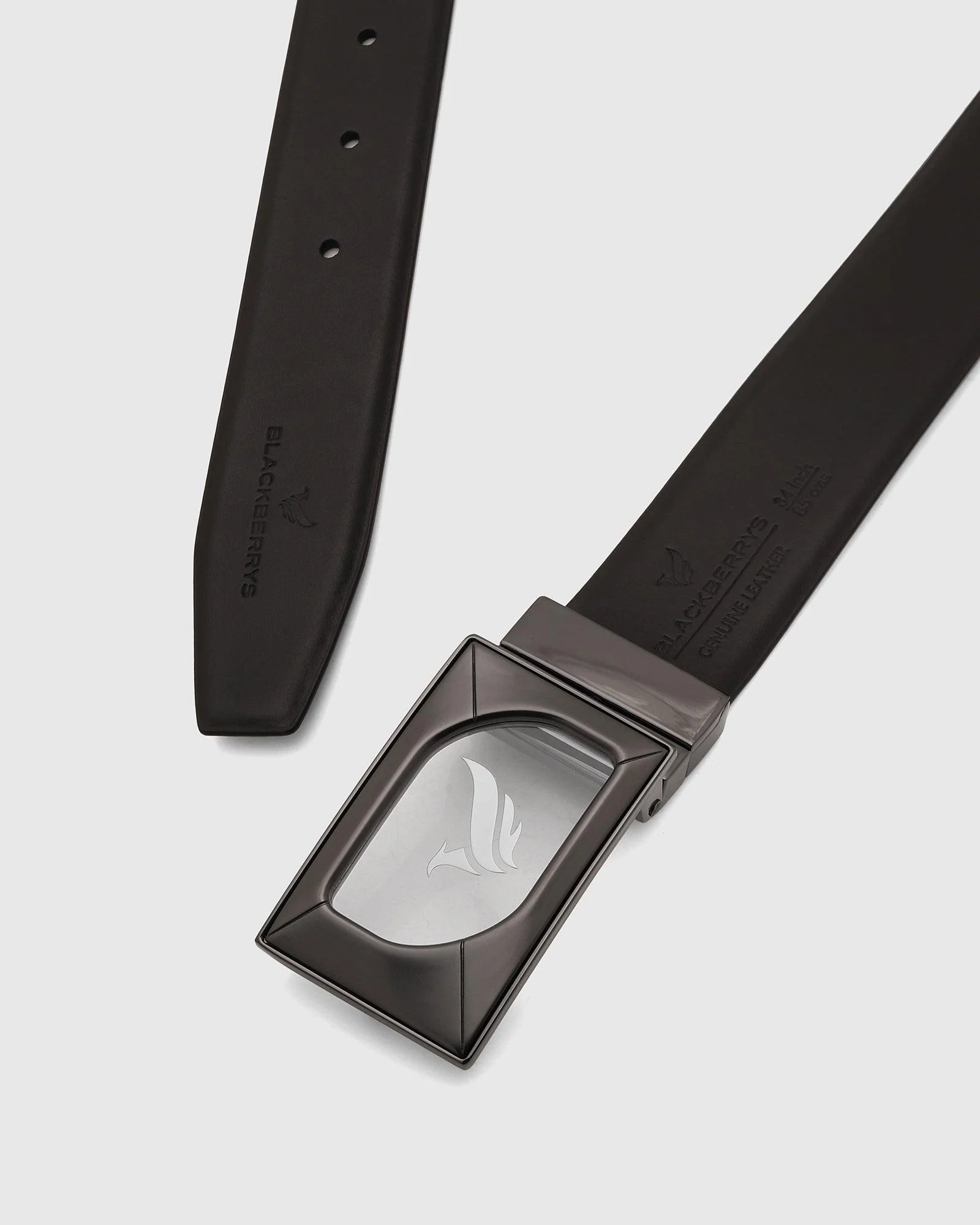 Leather Reversible Wine & Black Solid Belt - Urimon - Image 3