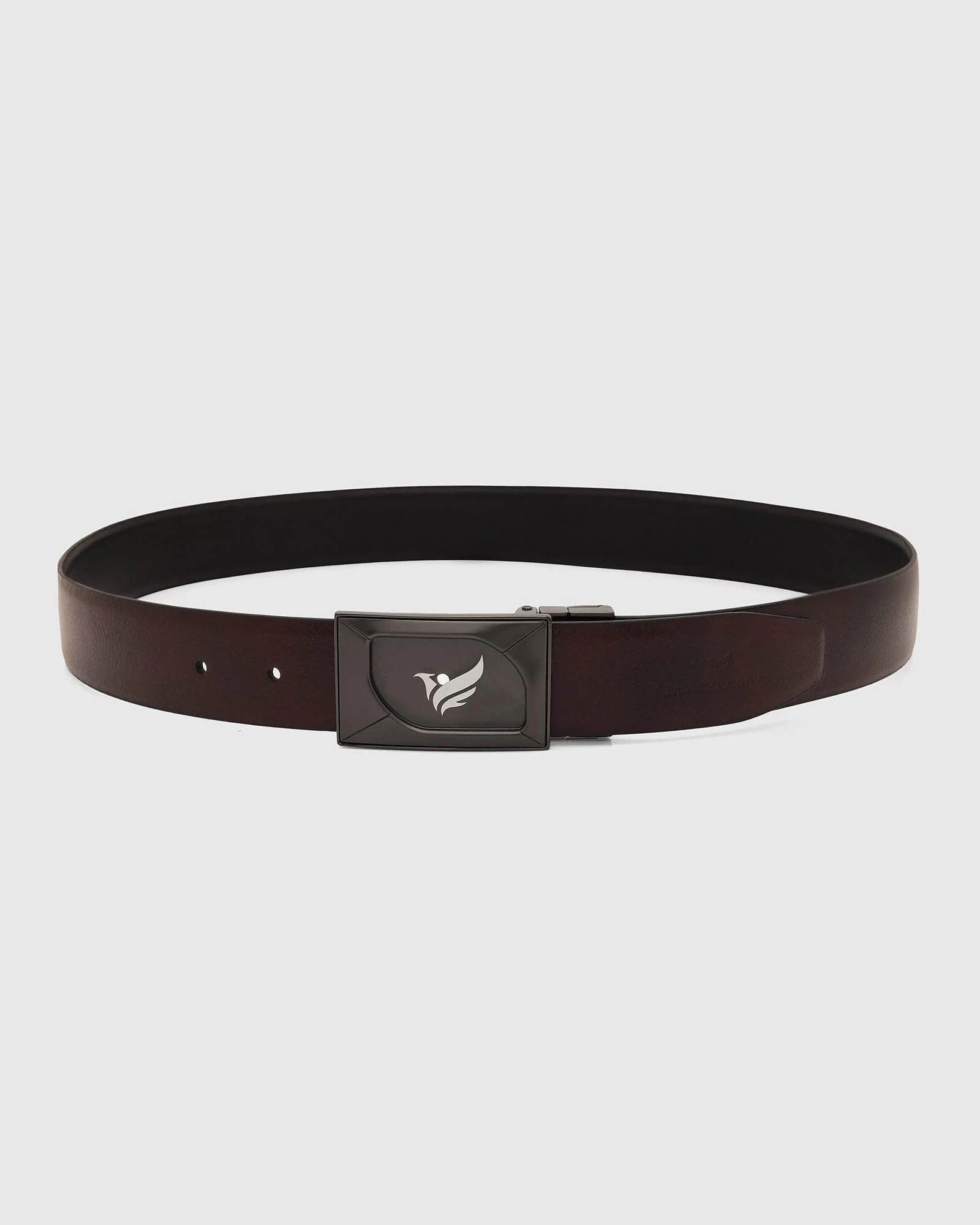 Leather Reversible Wine & Black Solid Belt - Urimon - Image 5