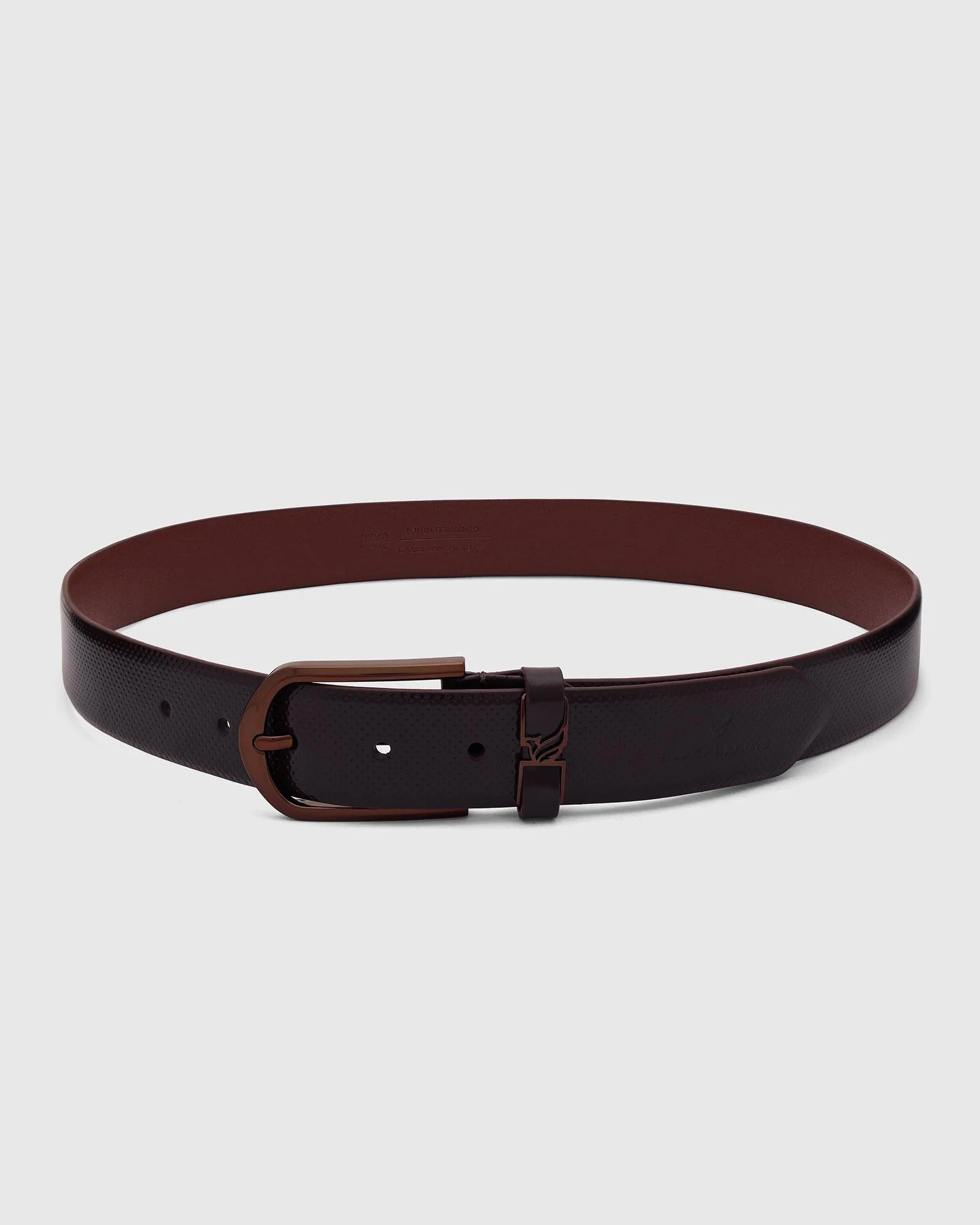 Leather Wine Textured Belt - Uratak - Image 4