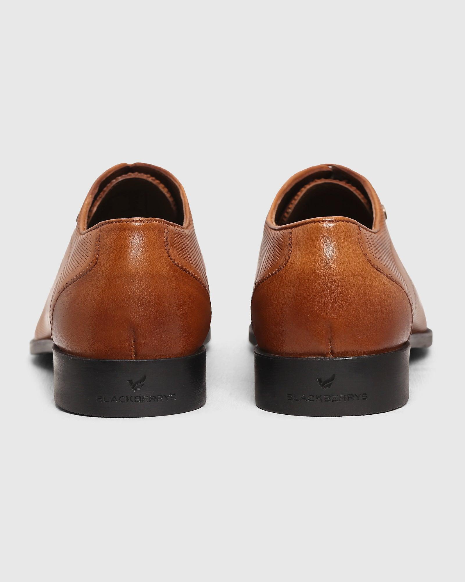 Must Haves Leather Tan Textured Oxford Shoes - Lewis - Image 4