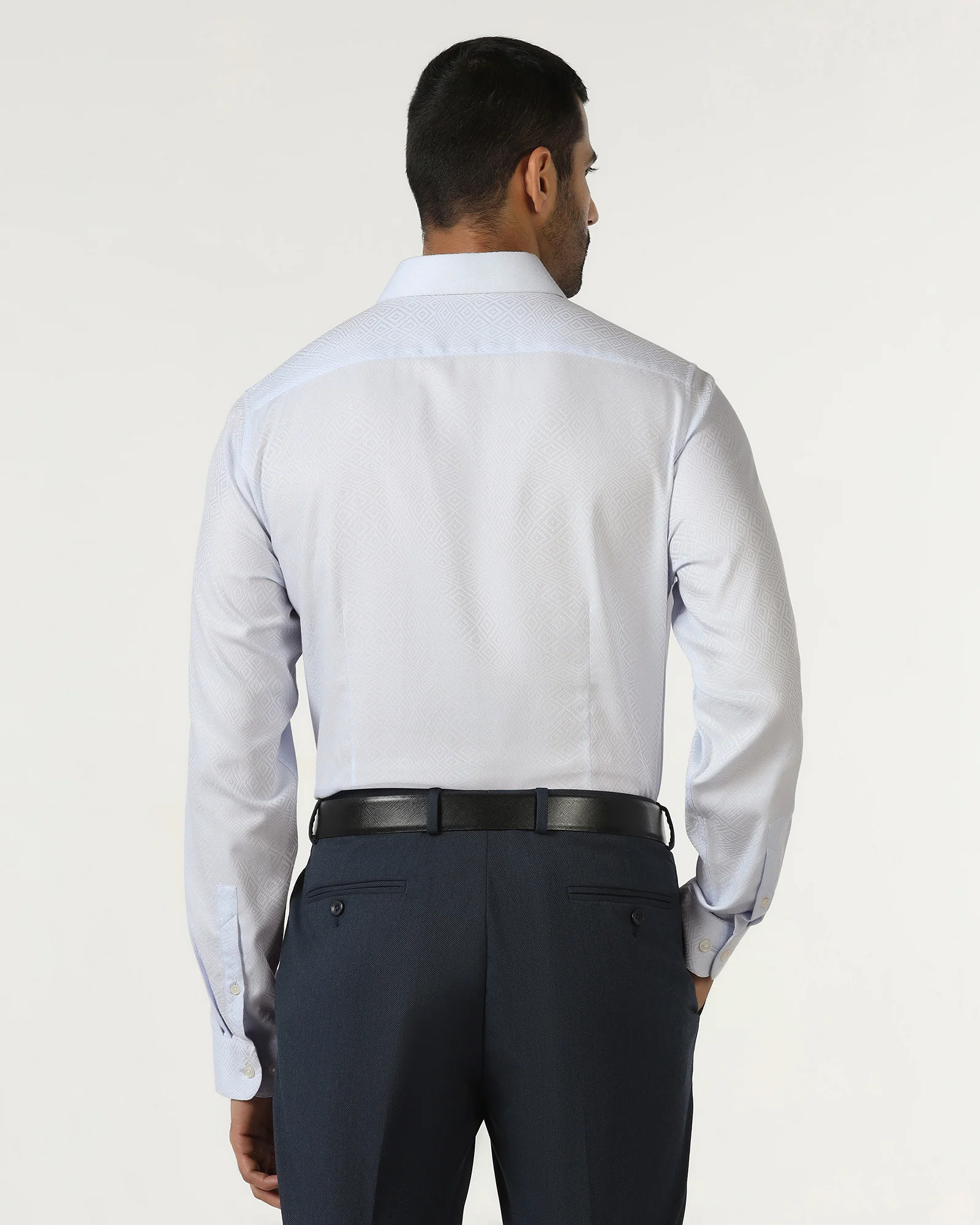 Light Blue Jacquard Shirt - Render - Image 2