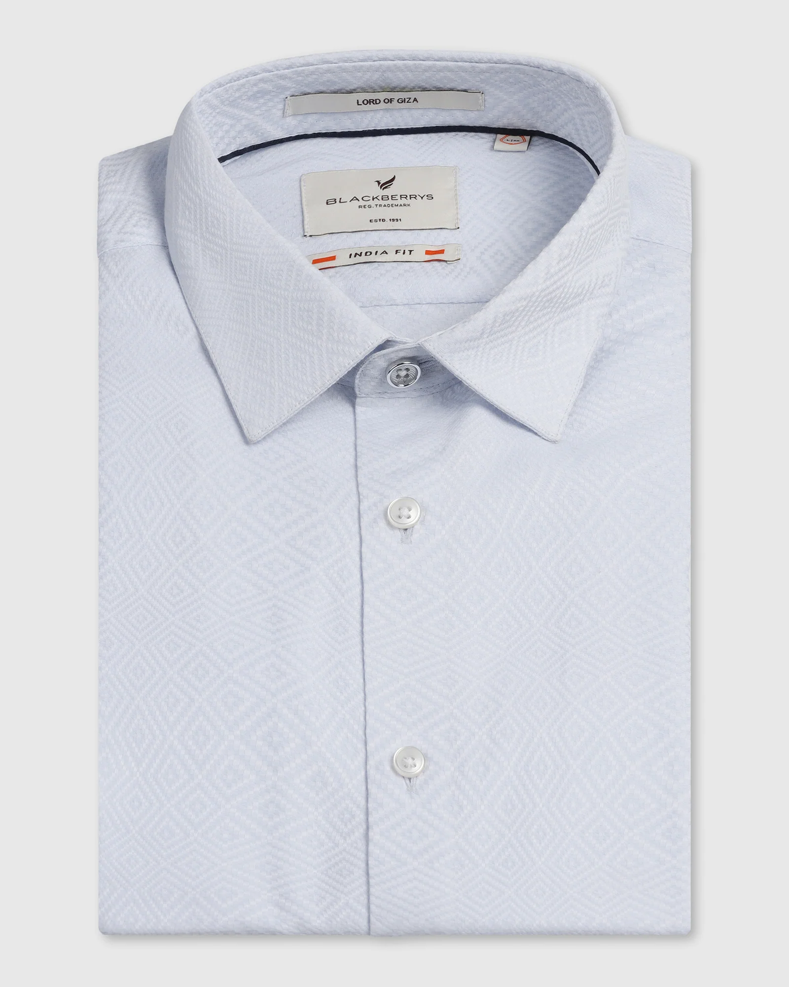 Light Blue Jacquard Shirt - Render - Image 5