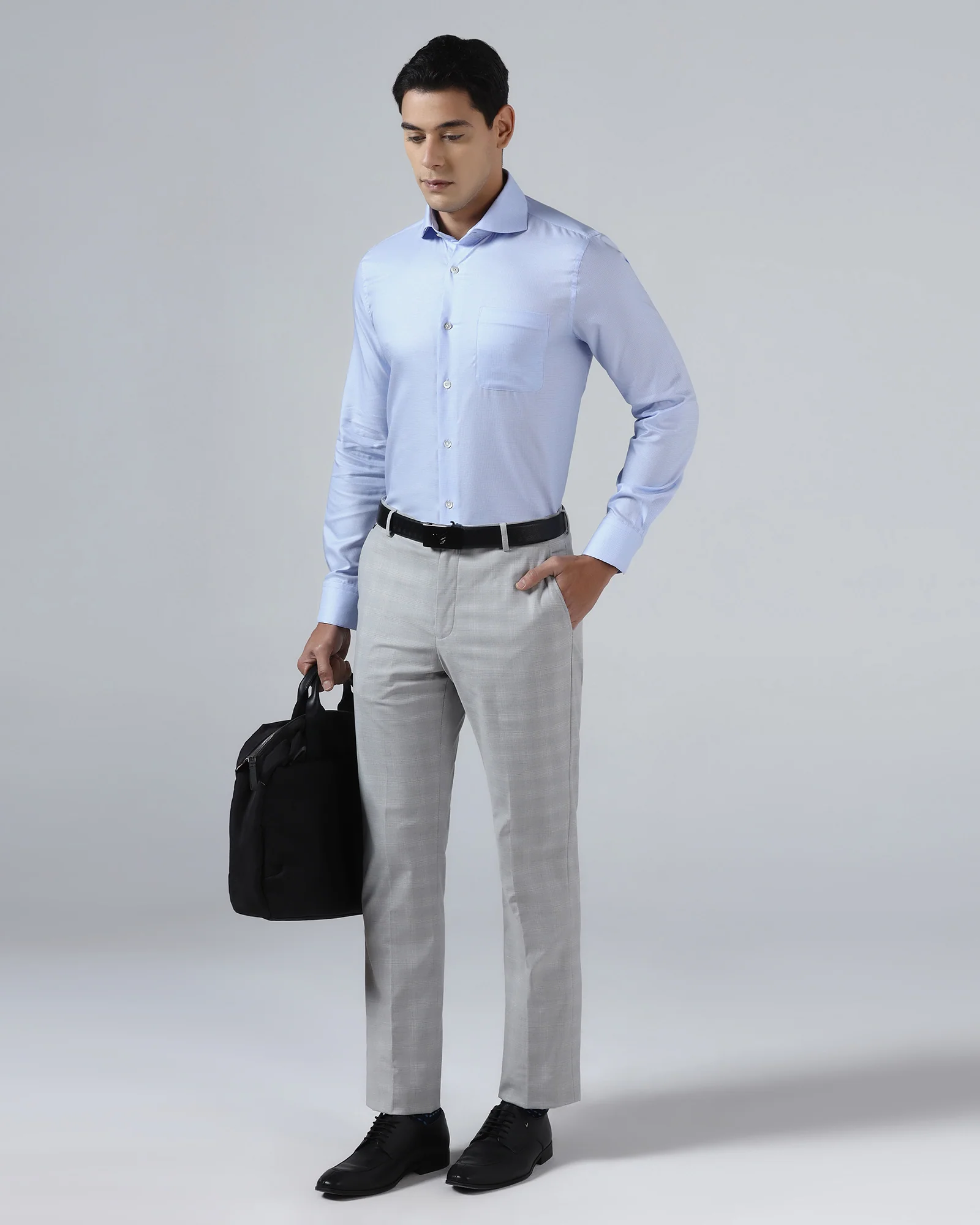 Light Blue Luxe Check Shirt - Guide - Image 7