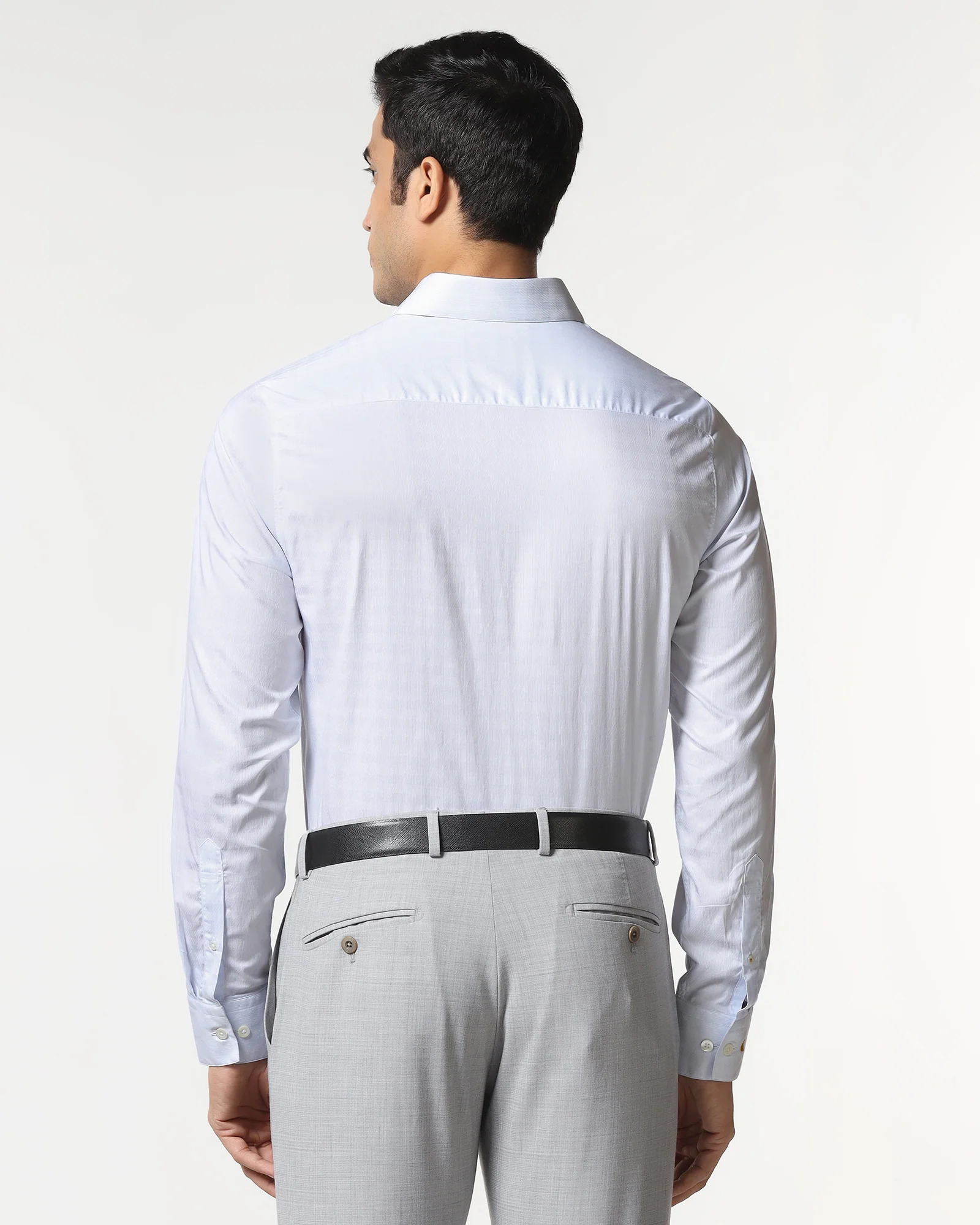 Light Blue Luxe Jacquard Shirt - Lyric - Image 2
