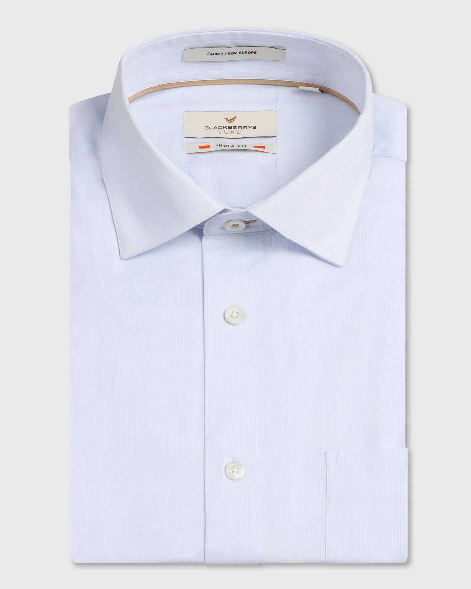 Light Blue Luxe Jacquard Shirt - Lyric - Image 5
