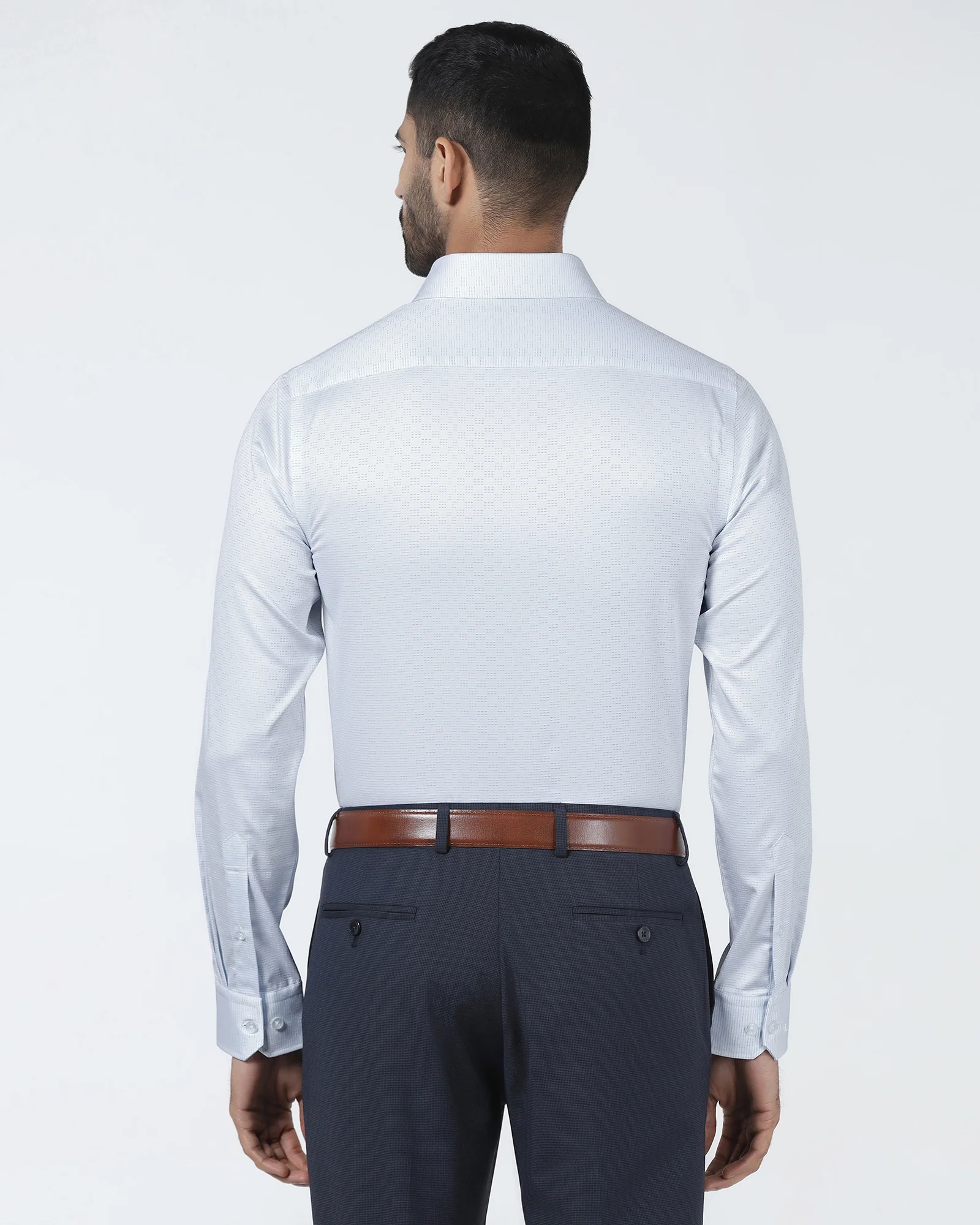 Light Blue Unwrinkle Textured Shirt - Easton - Image 2