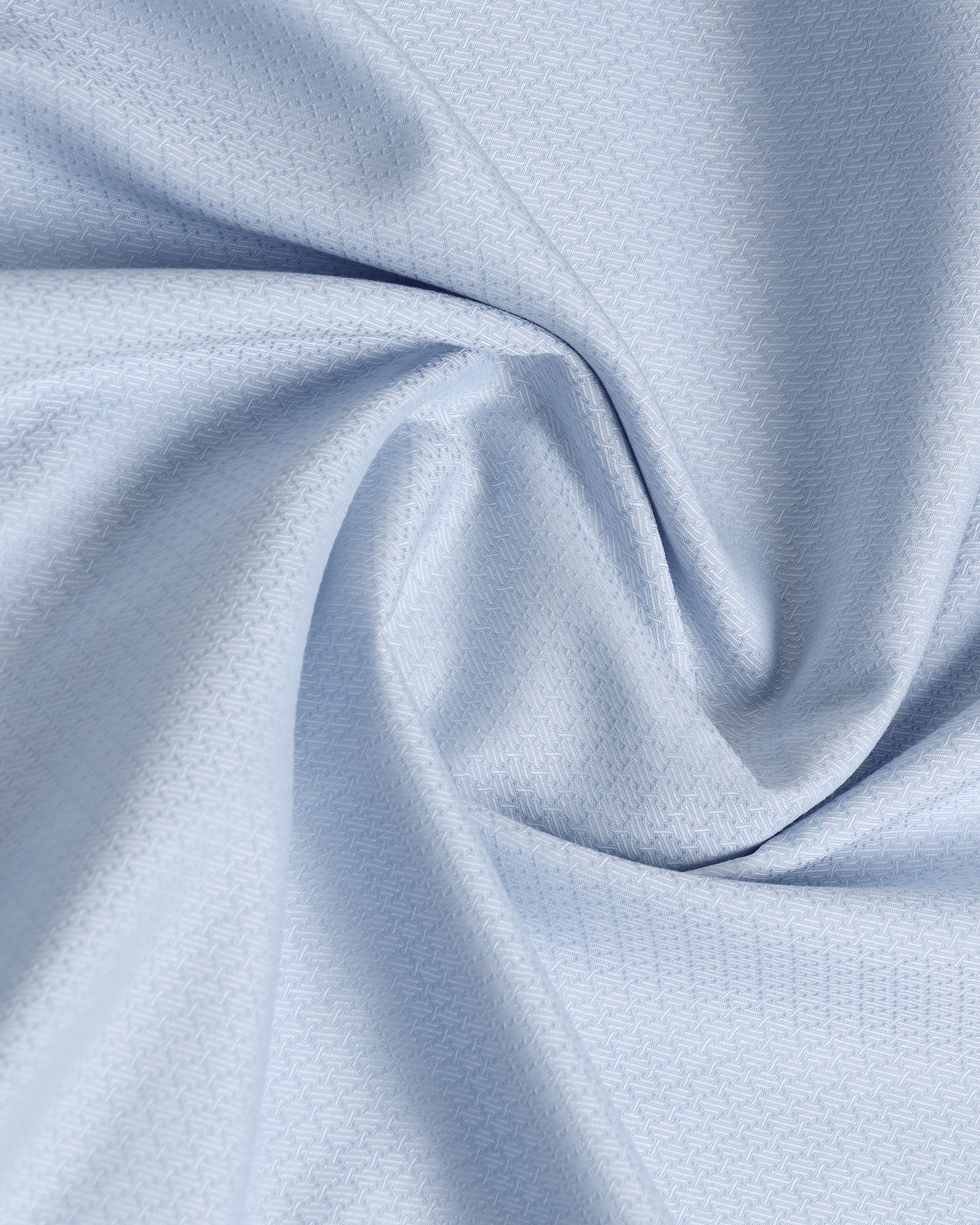 Light Blue Non Iron Textured Shirt - Emerald - Image 6