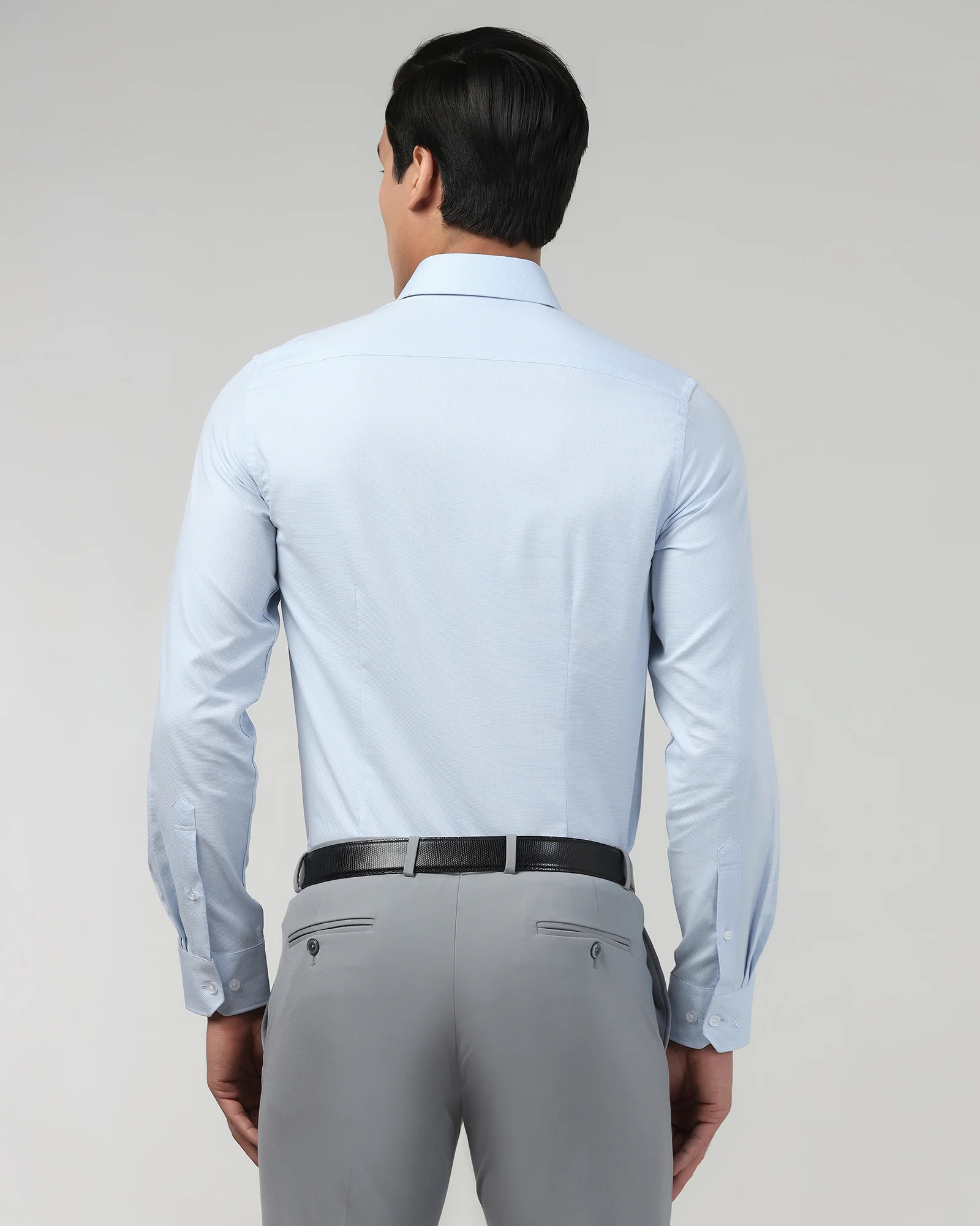 Light Blue Textured Shirt - Hawker - Image 2