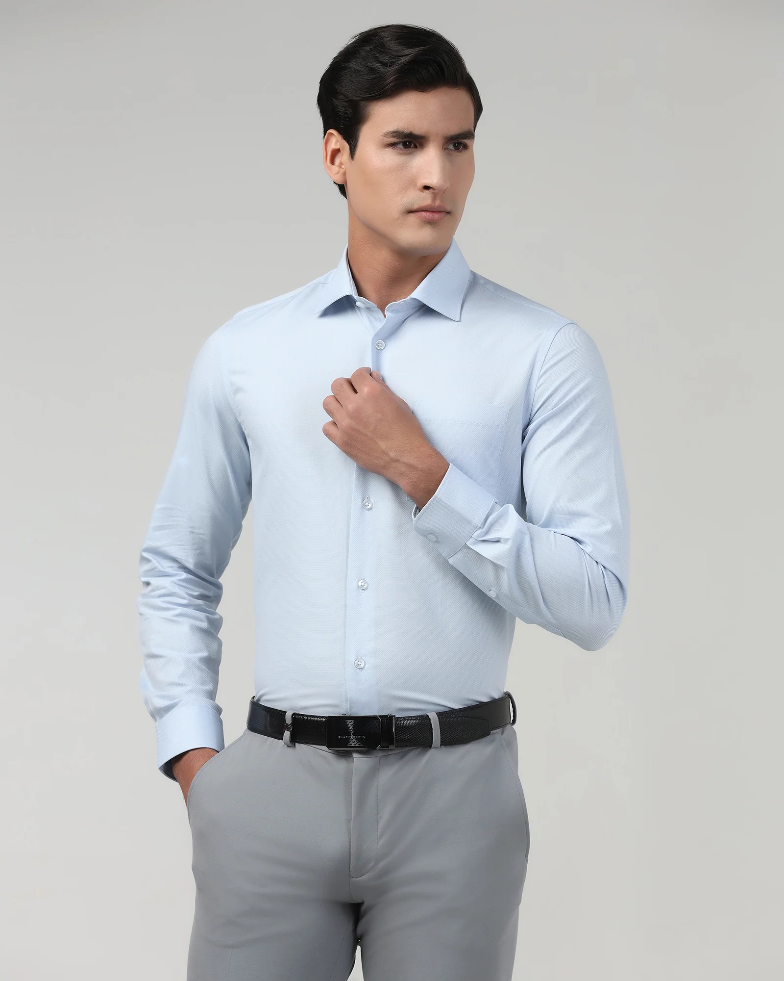 Light Blue Textured Shirt - Hawker - Image 7