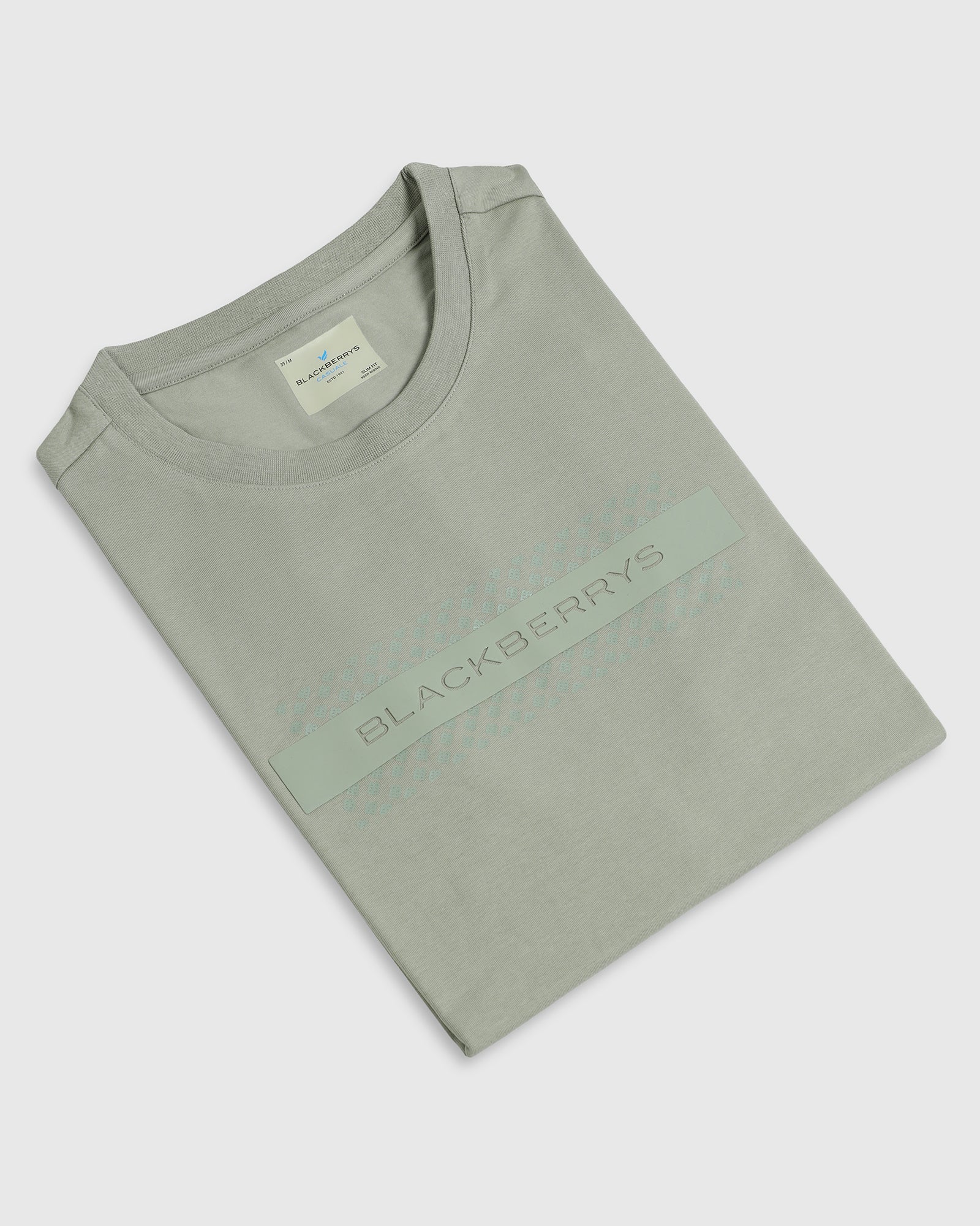 Light Green Crew Neck Solid T-Shirt - Zoro - Image 5