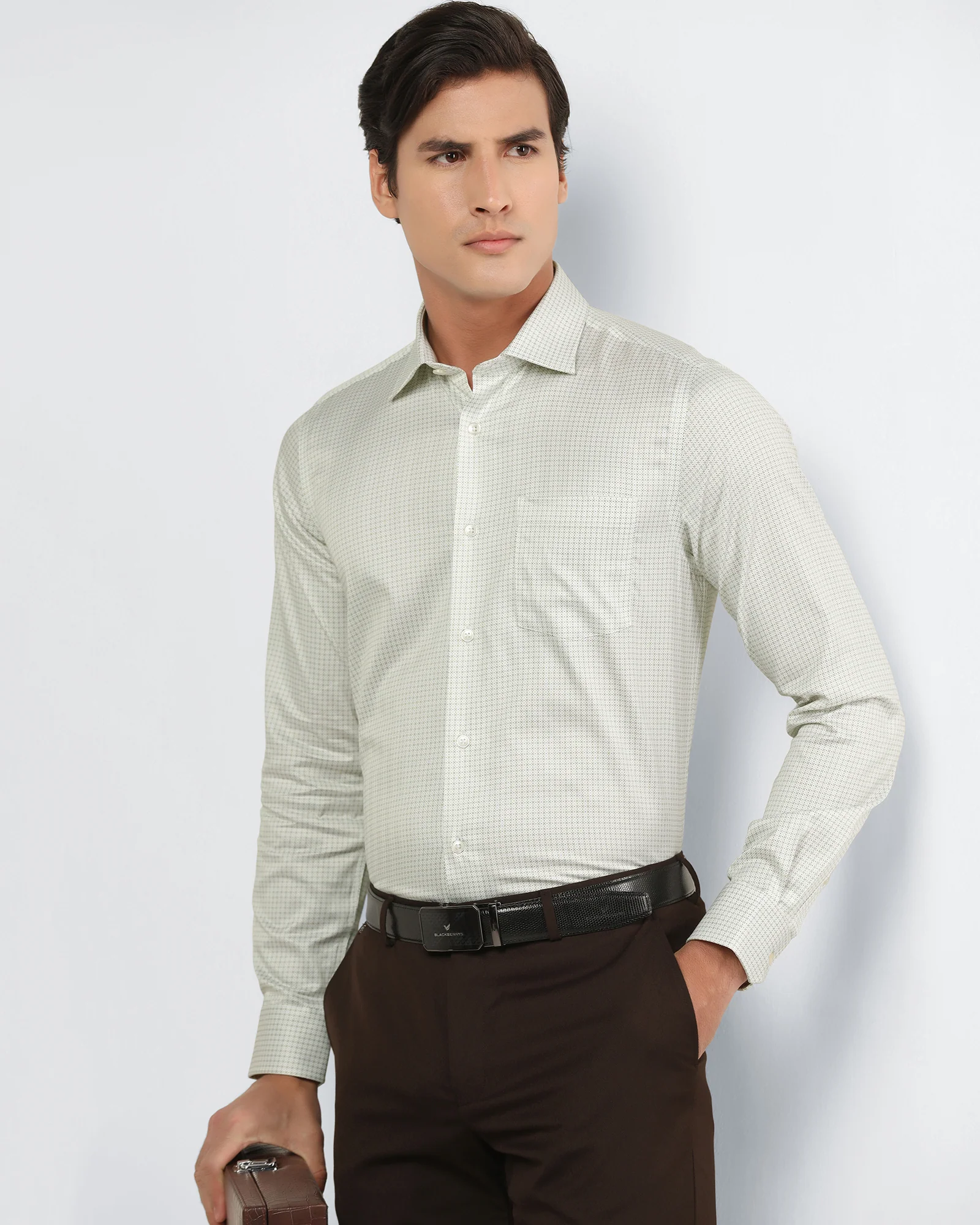 Light Green Printed Shirt - Tiffany