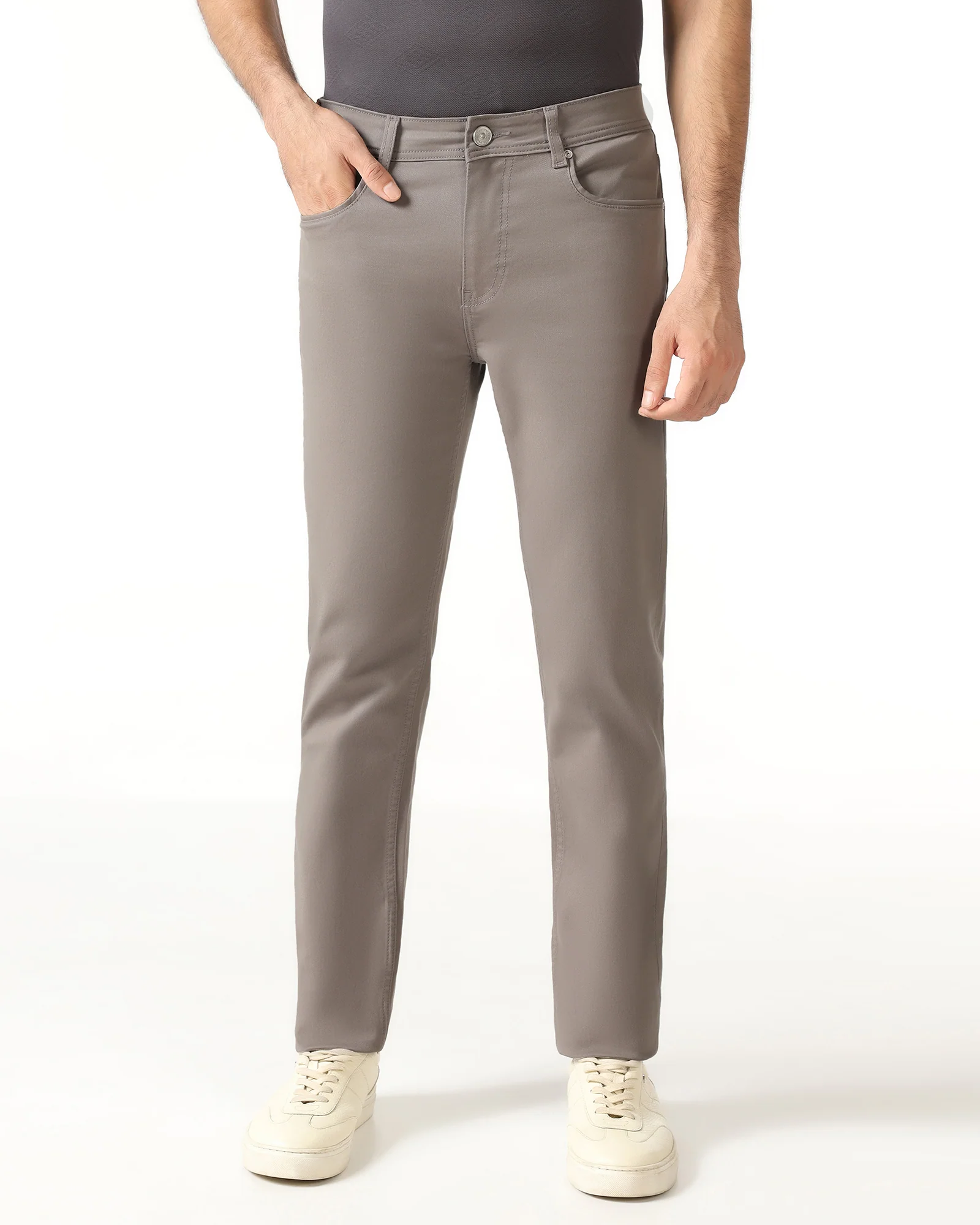 Light Grey Bleed Zero Slim Fit Jeans - Rene - Image 3