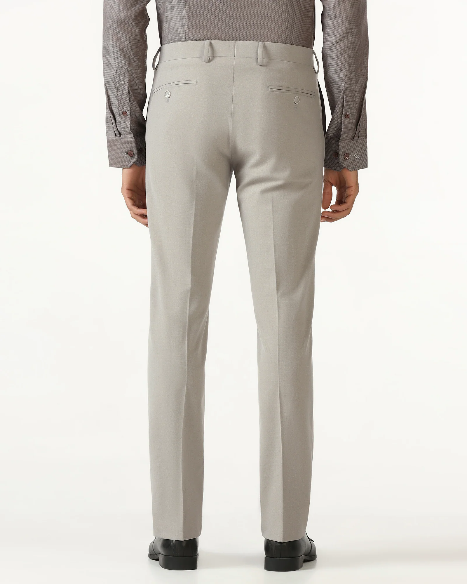 Light Grey Solid Trouser - Johny - Image 2