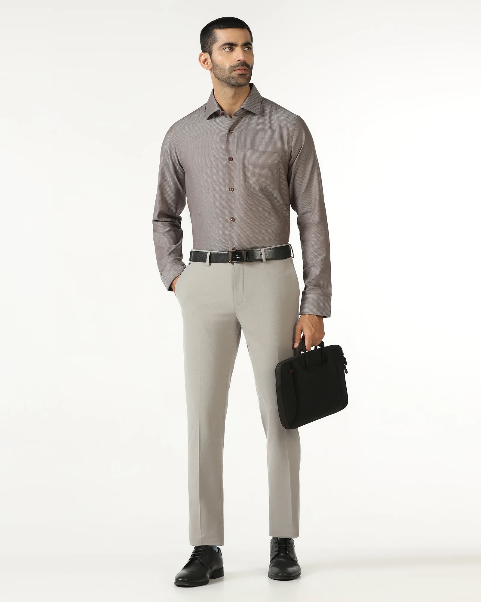 Light Grey Solid Trouser - Johny - Image 5