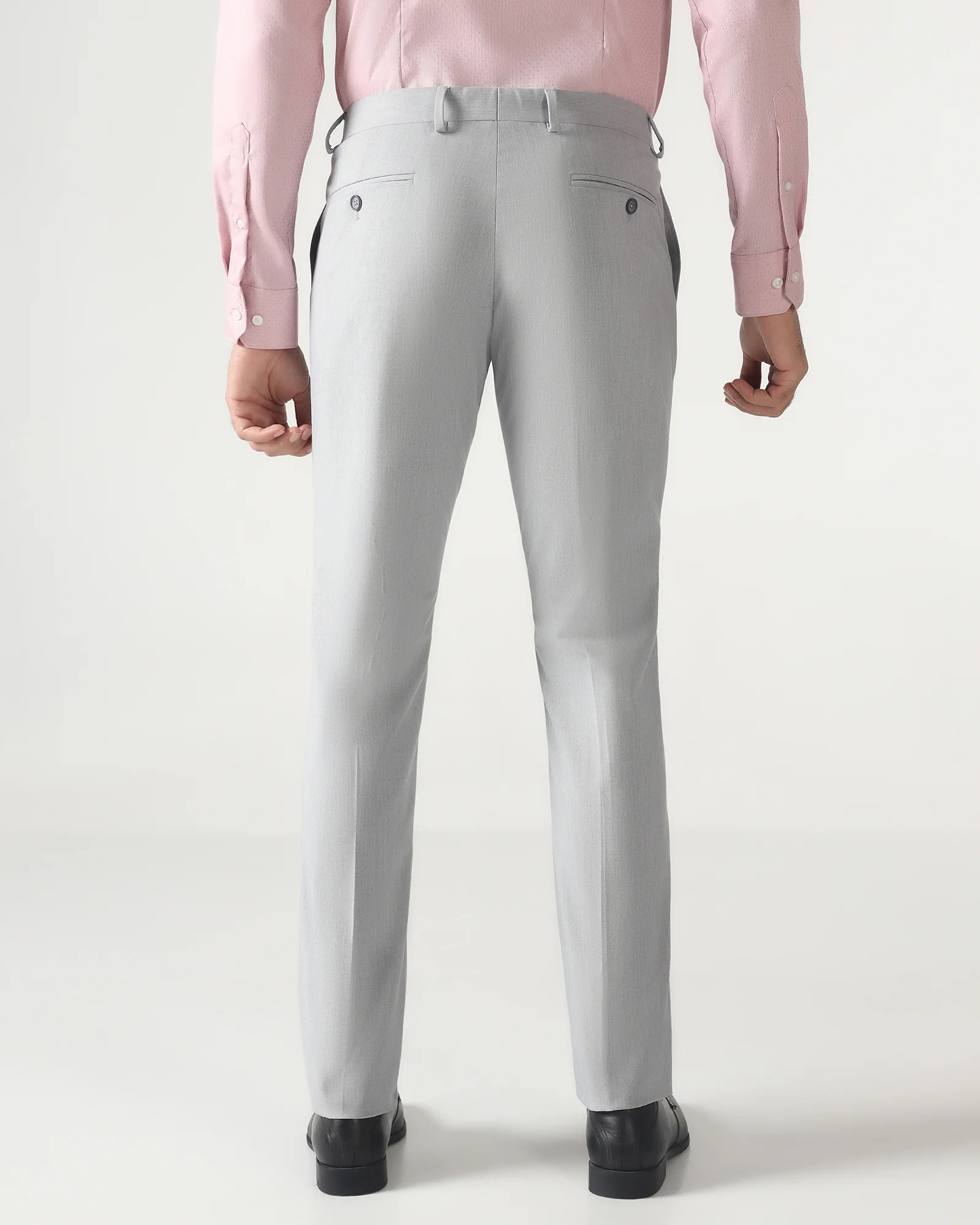 Light Grey Solid Trouser - Malone - Image 2