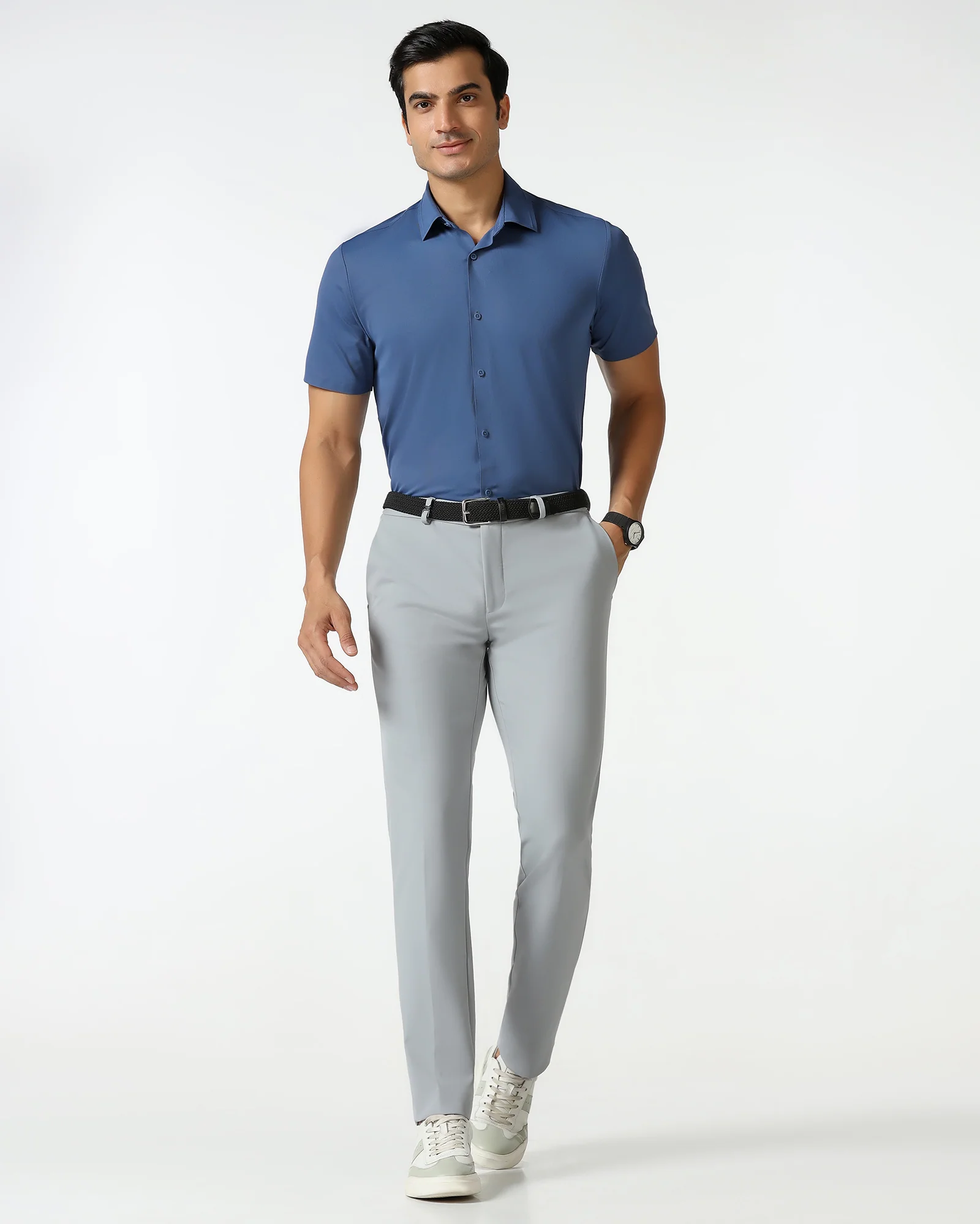 Light Grey TechPro Solid Trouser - Ashley