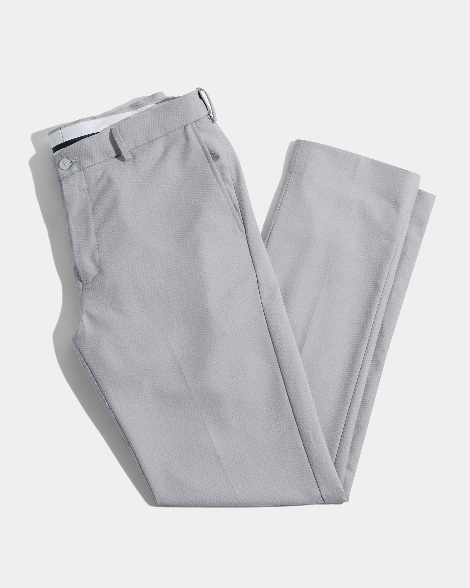Light Grey Technowaist Textured Trouser - Alex - Image 5